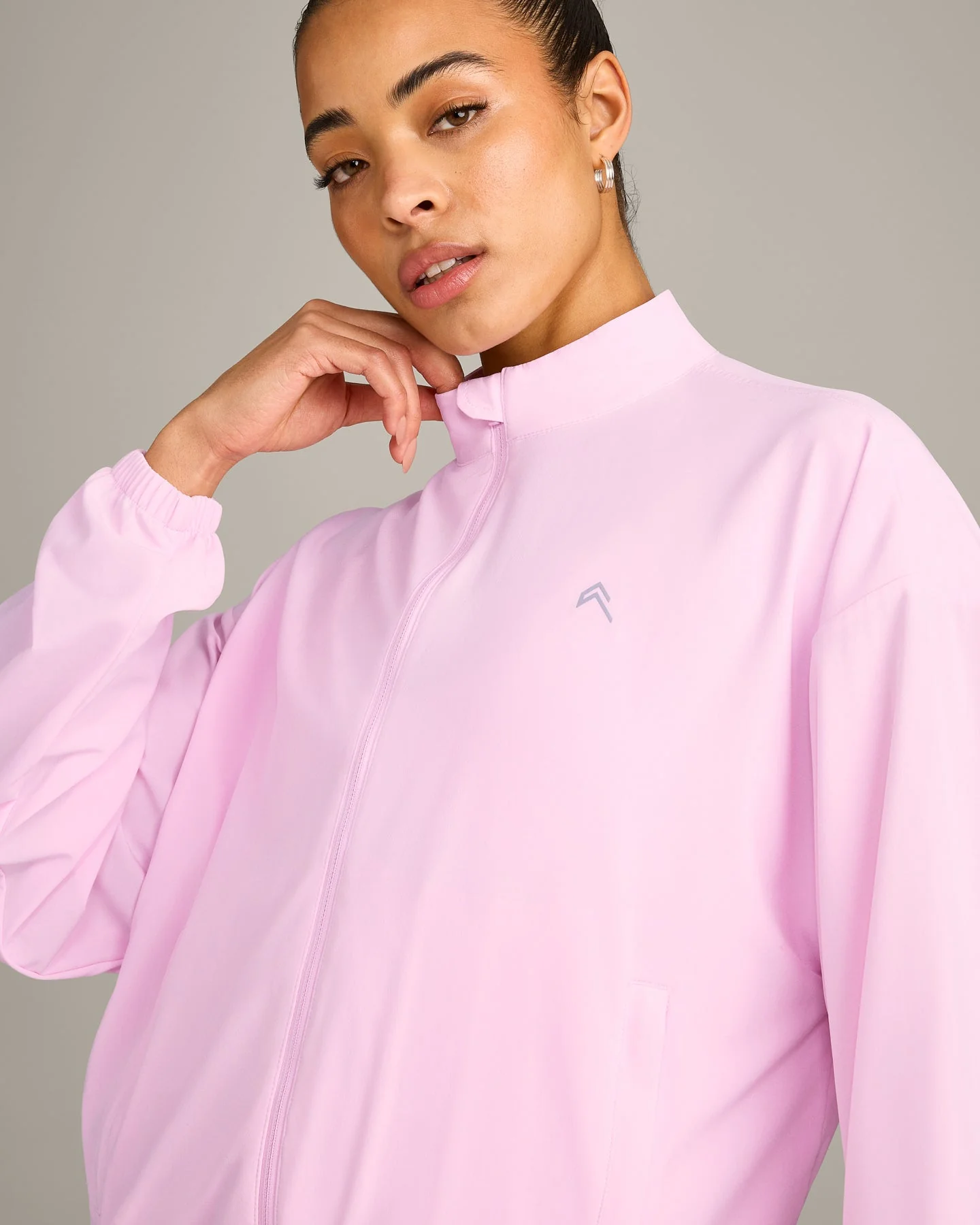 AirMove™ Jacket with Reflective Logo | Chalk Pink - Image 4