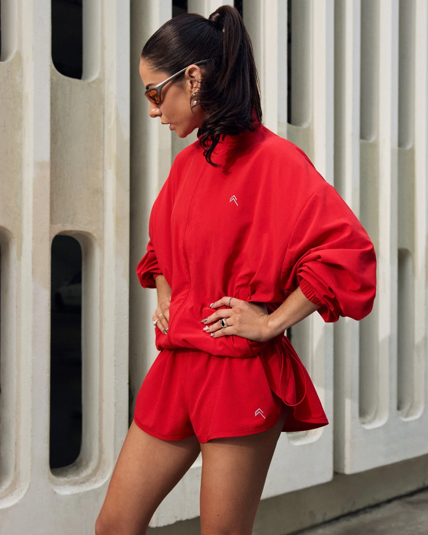AirMove™ Jacket with Reflective Logo | Fiery Red - Image 2