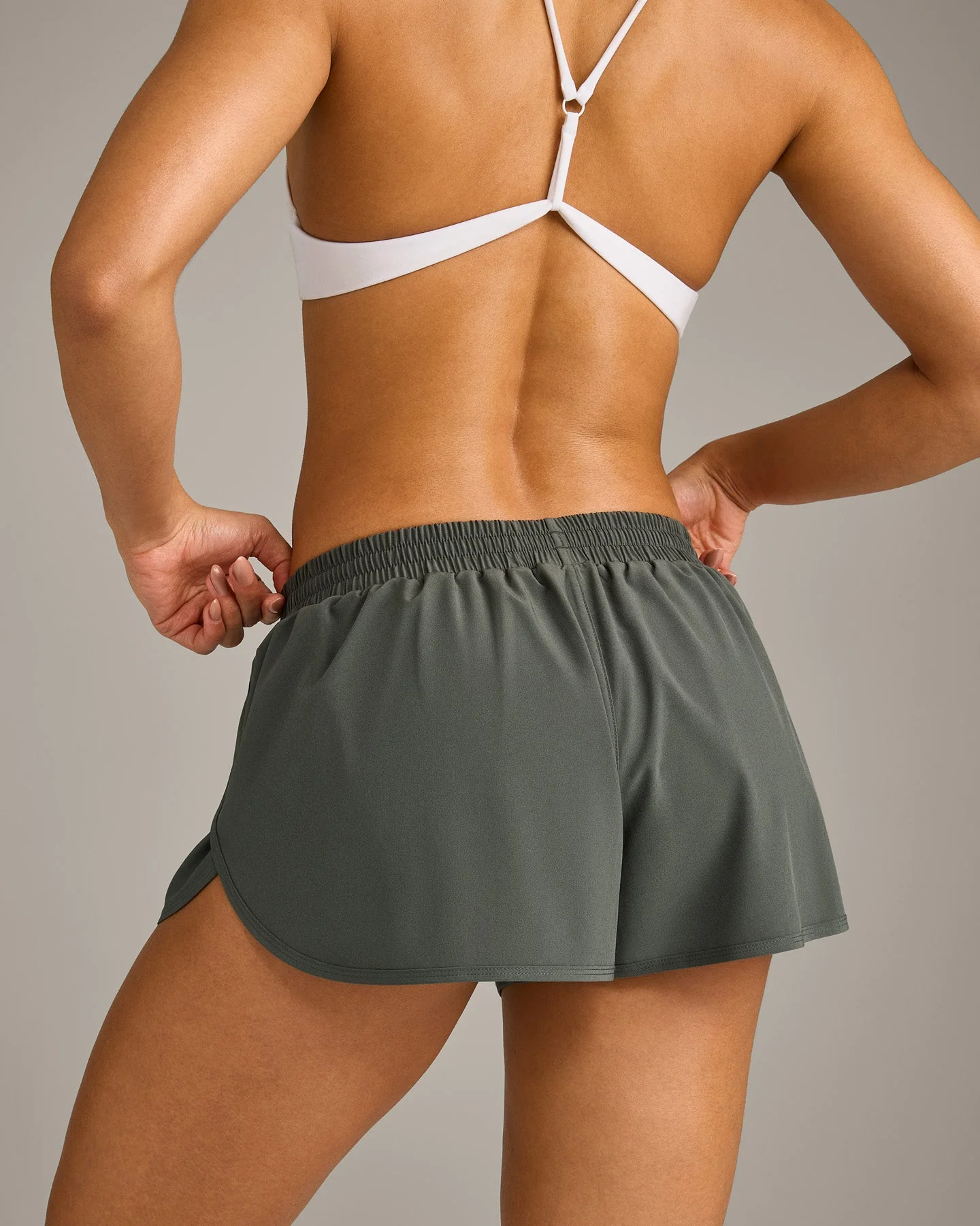 AirMove™ Lined Shorts 3" with Reflective Logo | Dark Khaki - Image 5