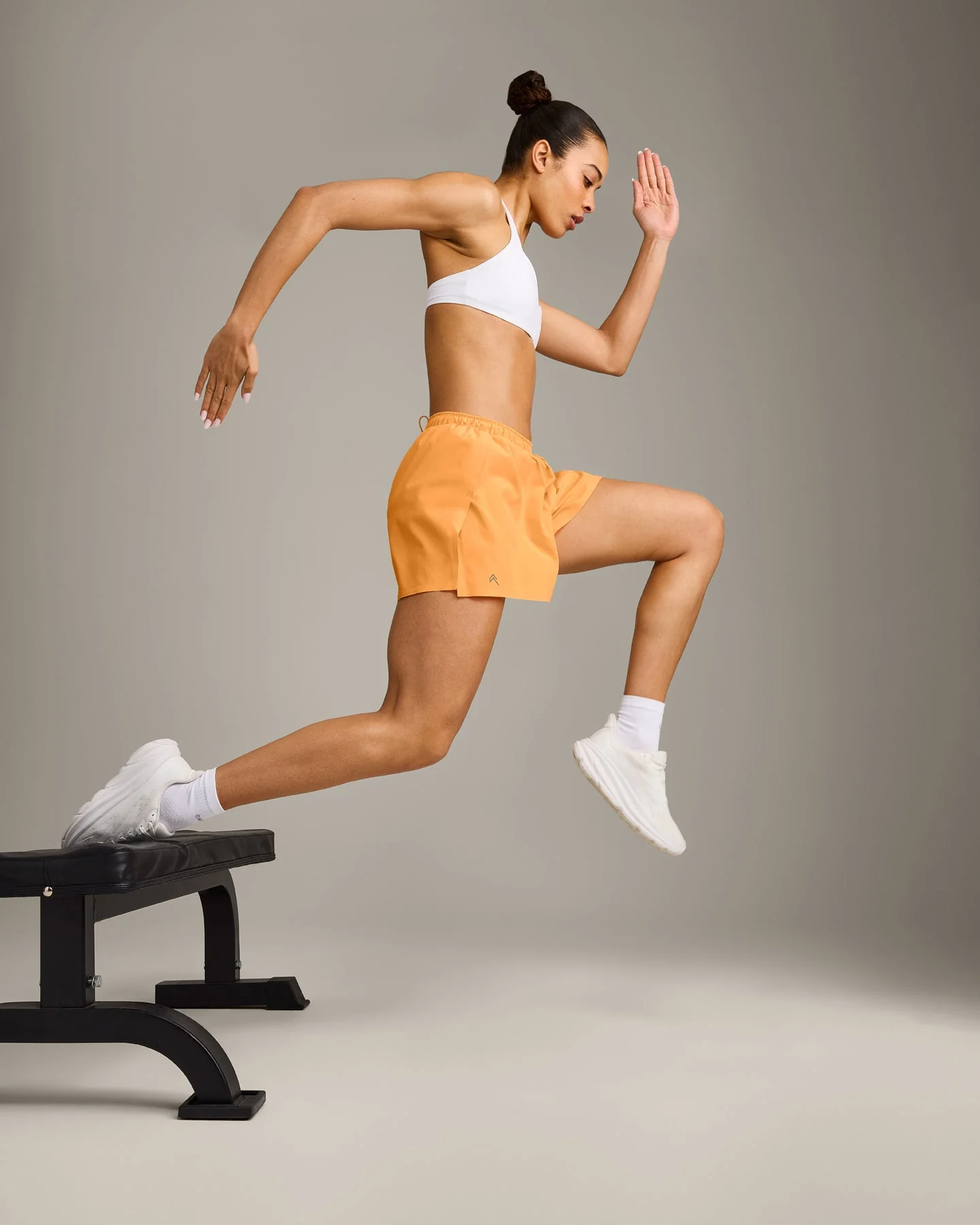 AirMove™ Lined Shorts 4" with Pocket and Reflective Logo | Powdered Orange - Image 3