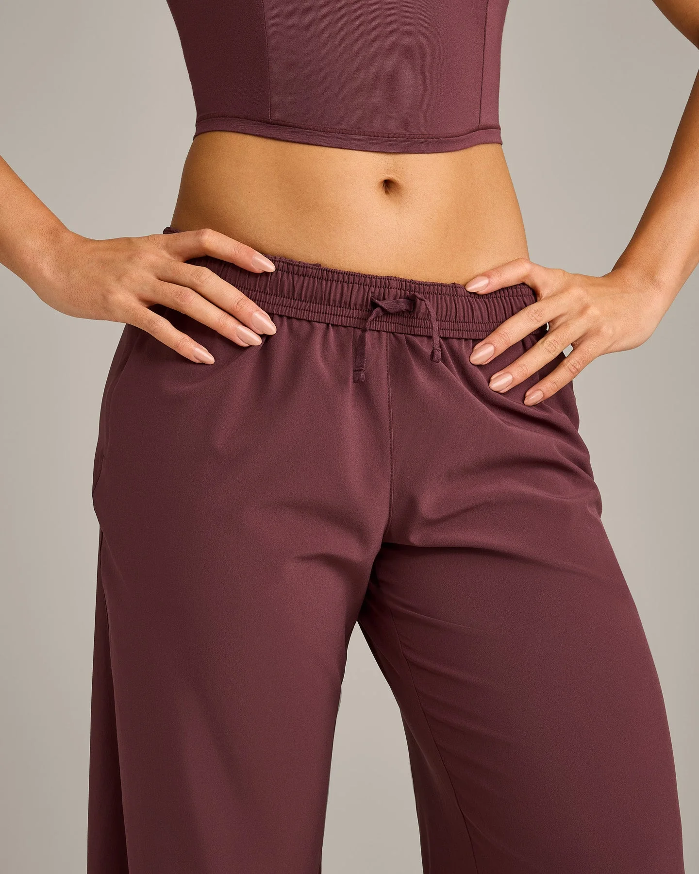 AirMove™ Straight Leg Pants with Reflective Logo | Velvet Mocha - Image 6