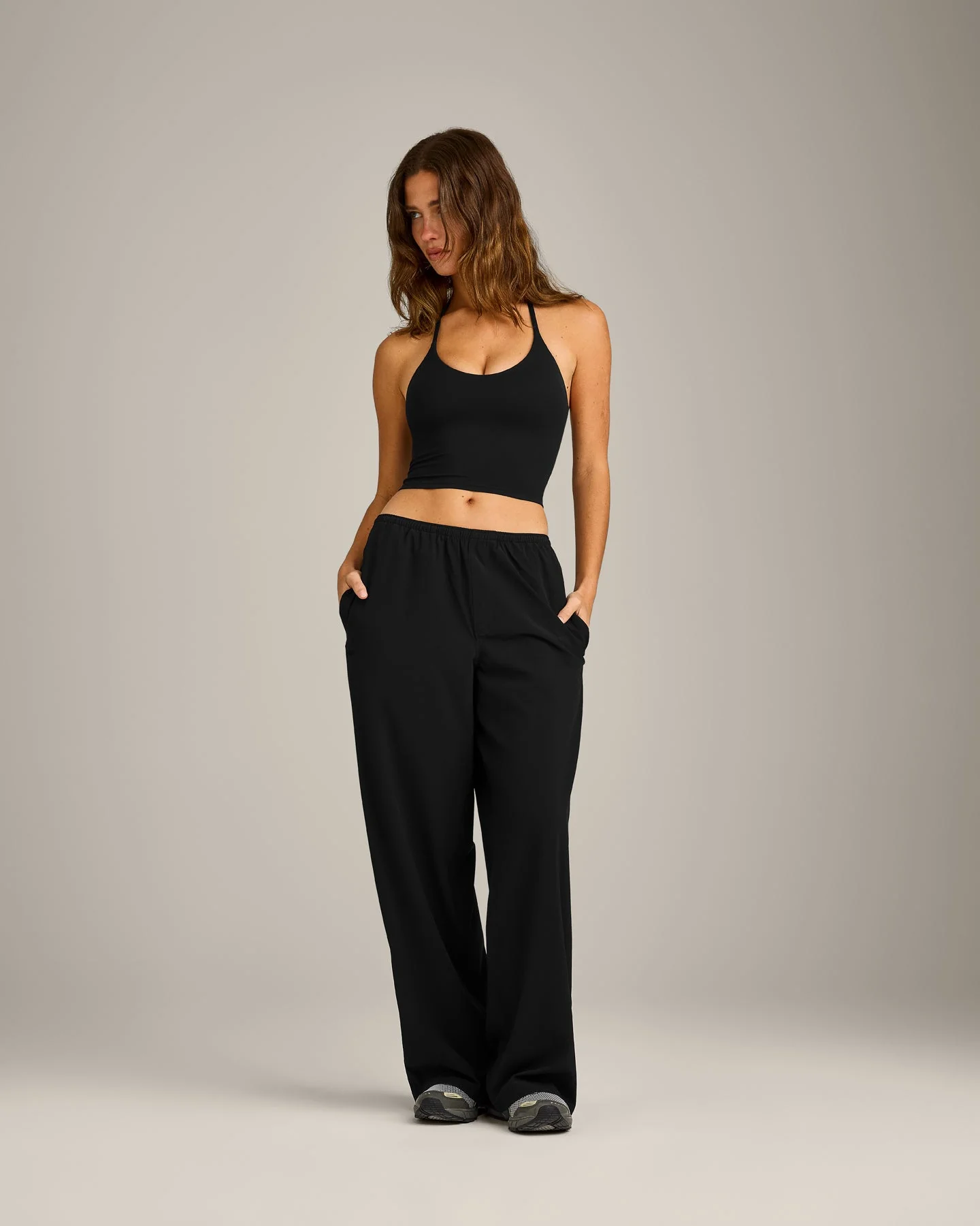 AirMove™ Wide Leg Trousers | Black - Image 3