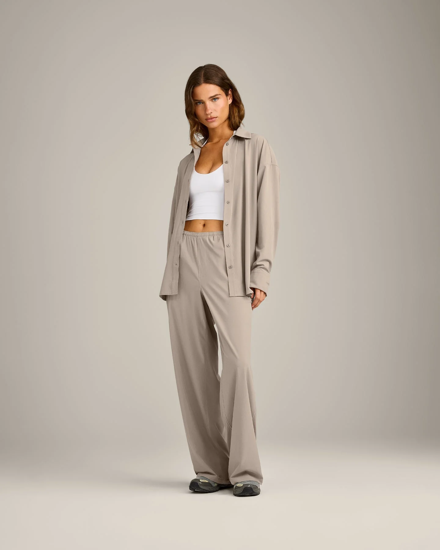 AirMove™ Wide Leg Trousers | Warm Sand - Image 6