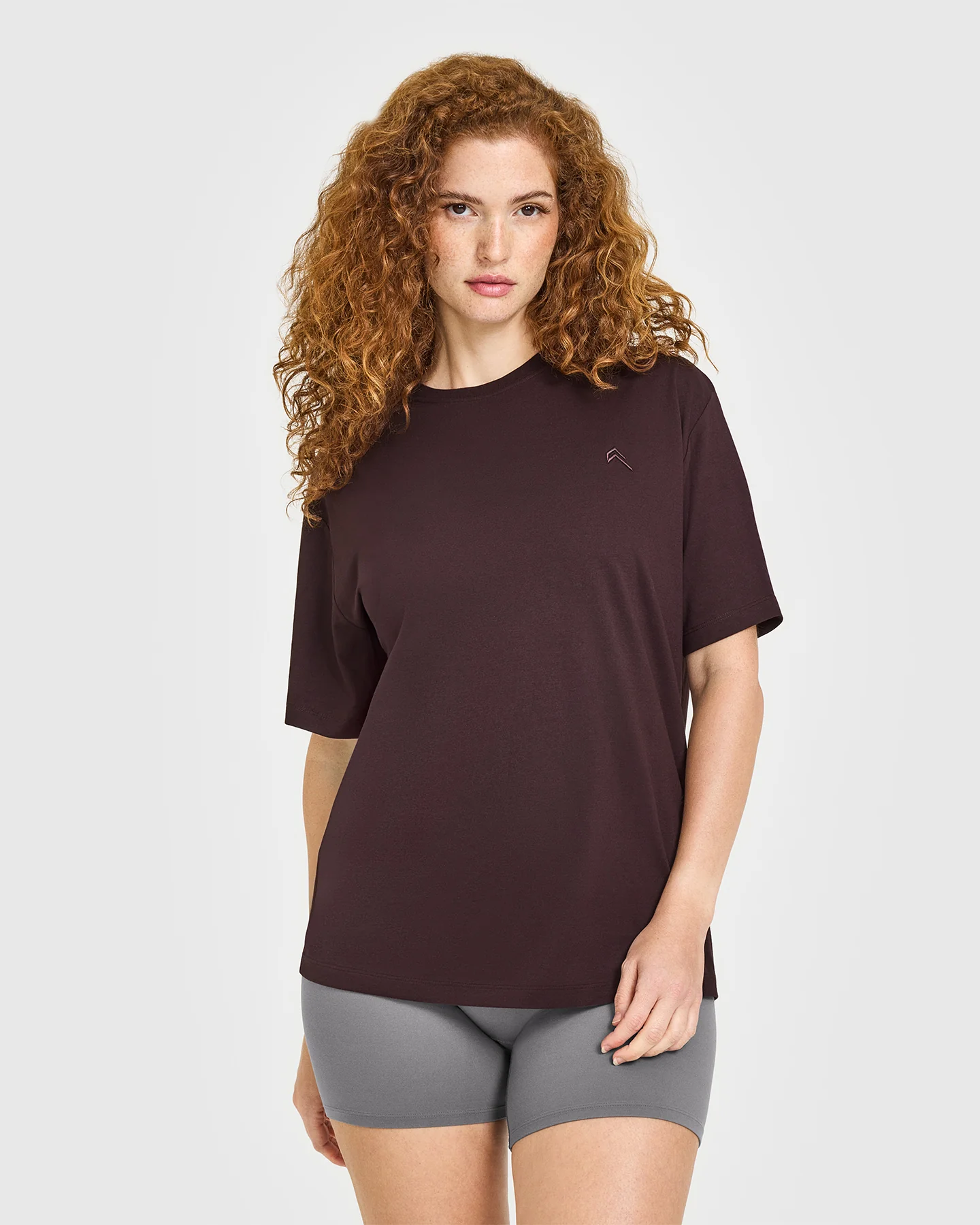 Classic Oversized Lightweight T-Shirt | Plum Brown