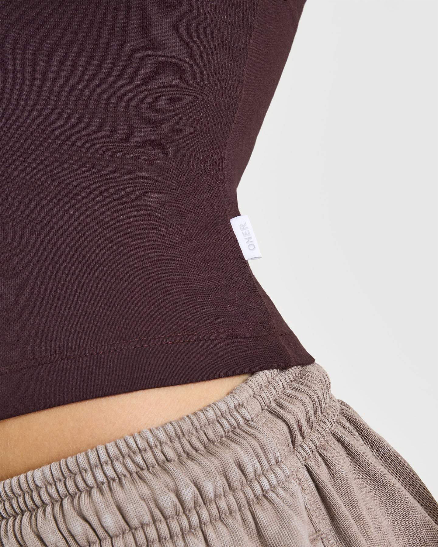 Cotton Fitted Mid Vest | Plum Brown - Image 4
