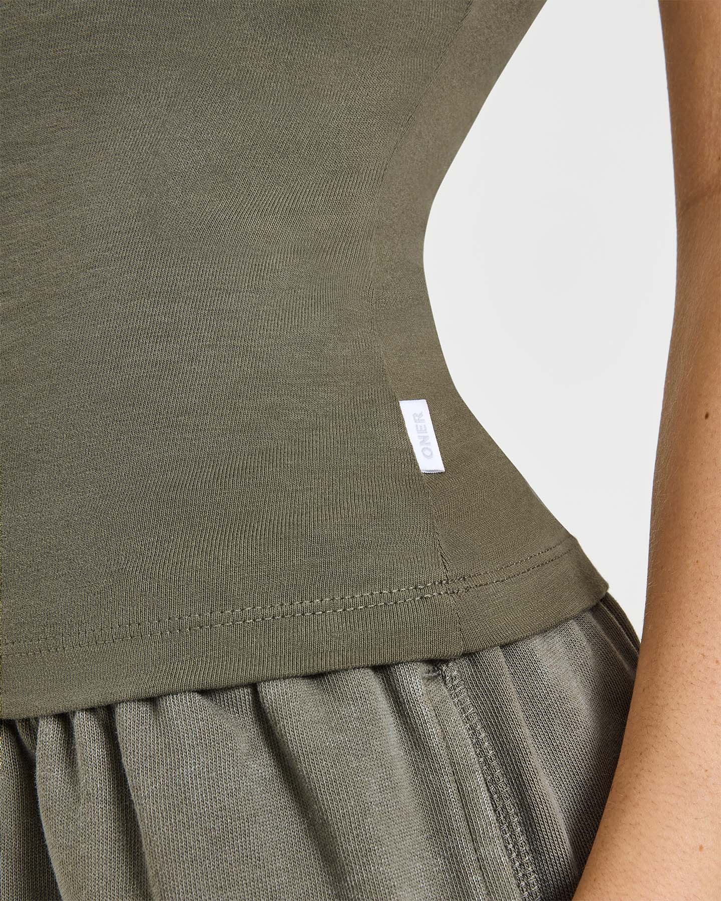 Cotton Fitted Vest | Alpine Green - Image 6