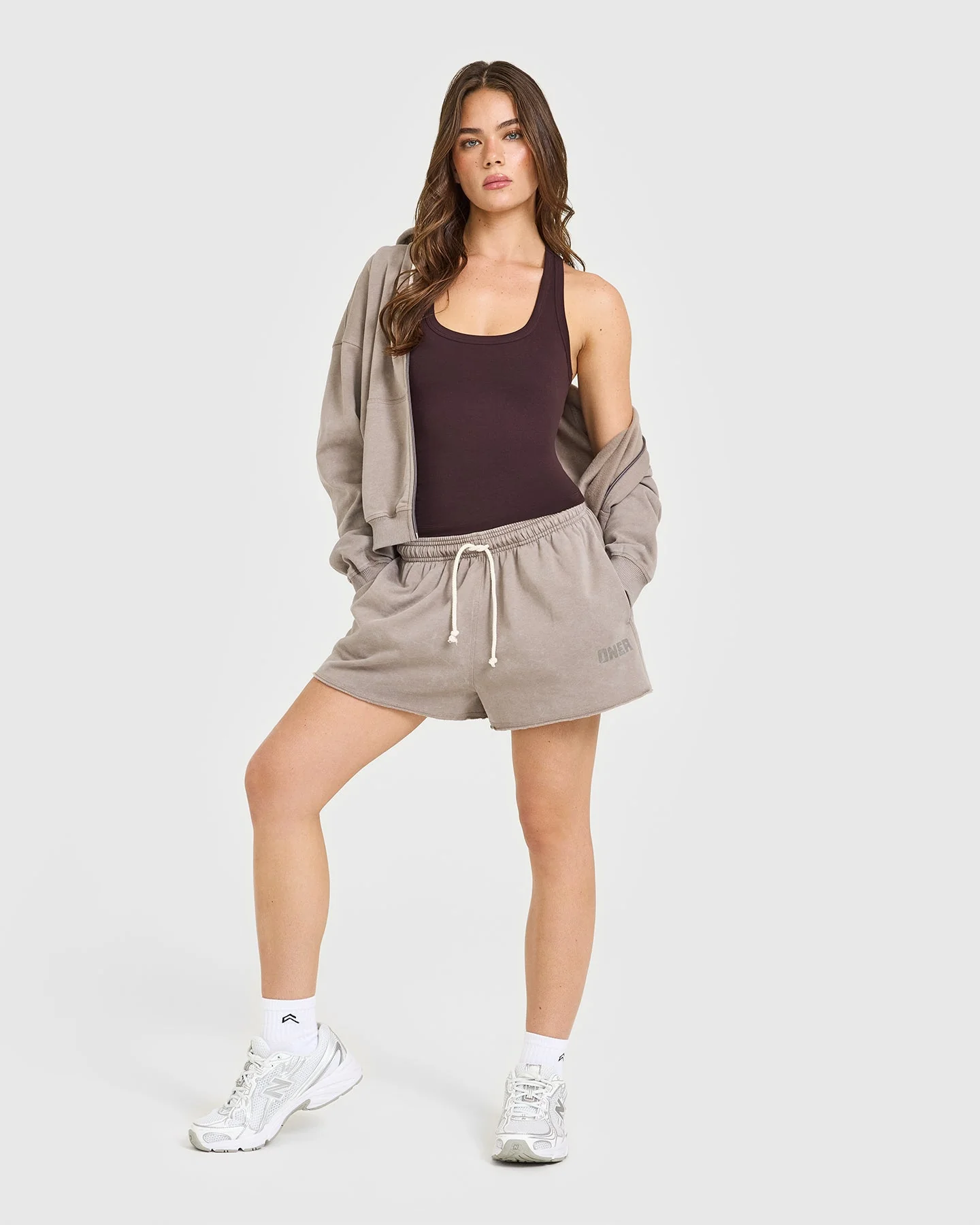 Cotton Fitted Vest | Plum Brown - Image 3