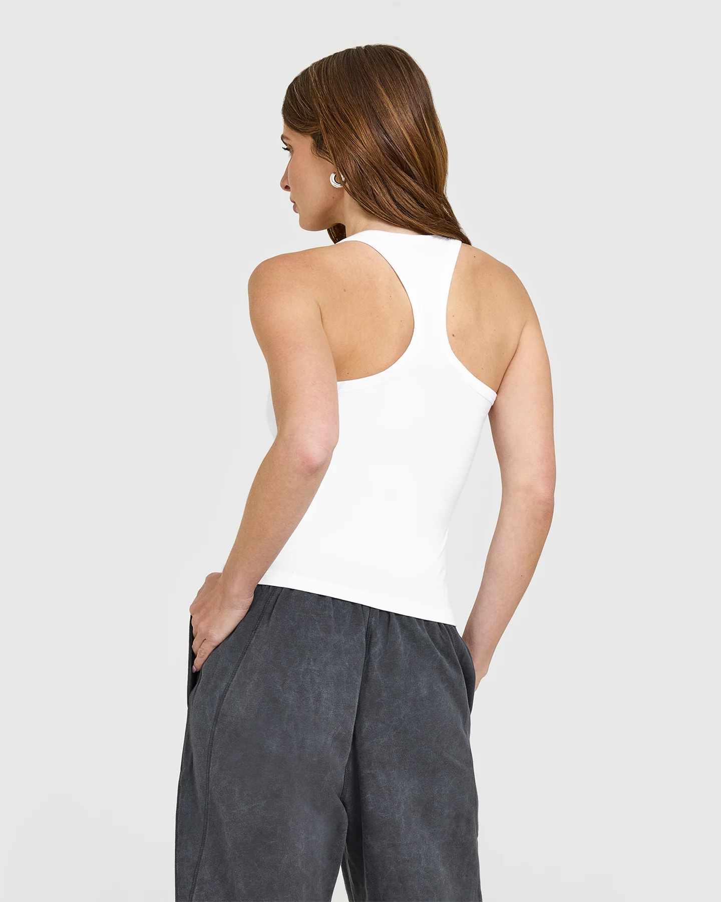 Cotton Fitted Vest | White - Image 4
