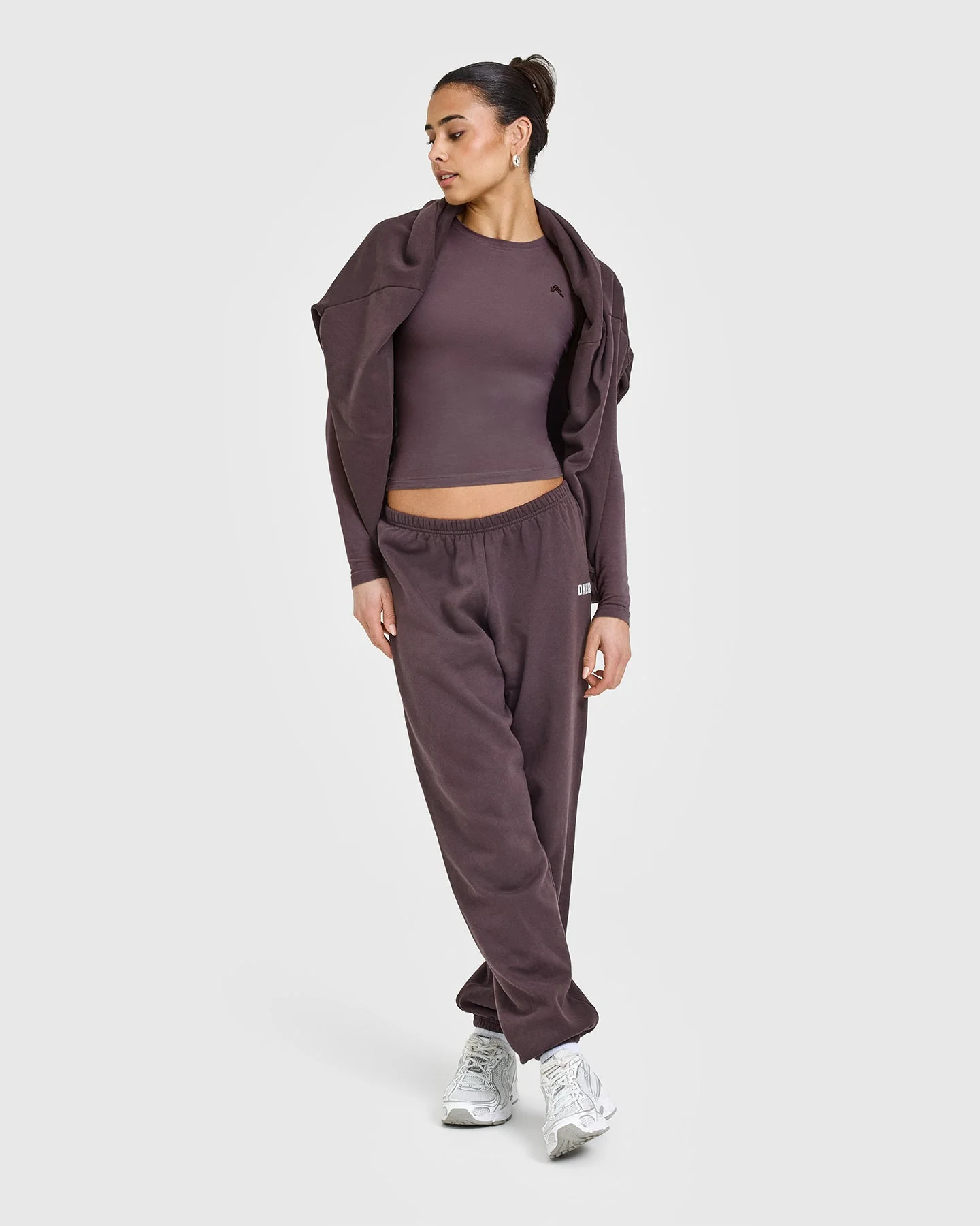 Cotton Icon Long Sleeve Top | Umber Brown - Image 3