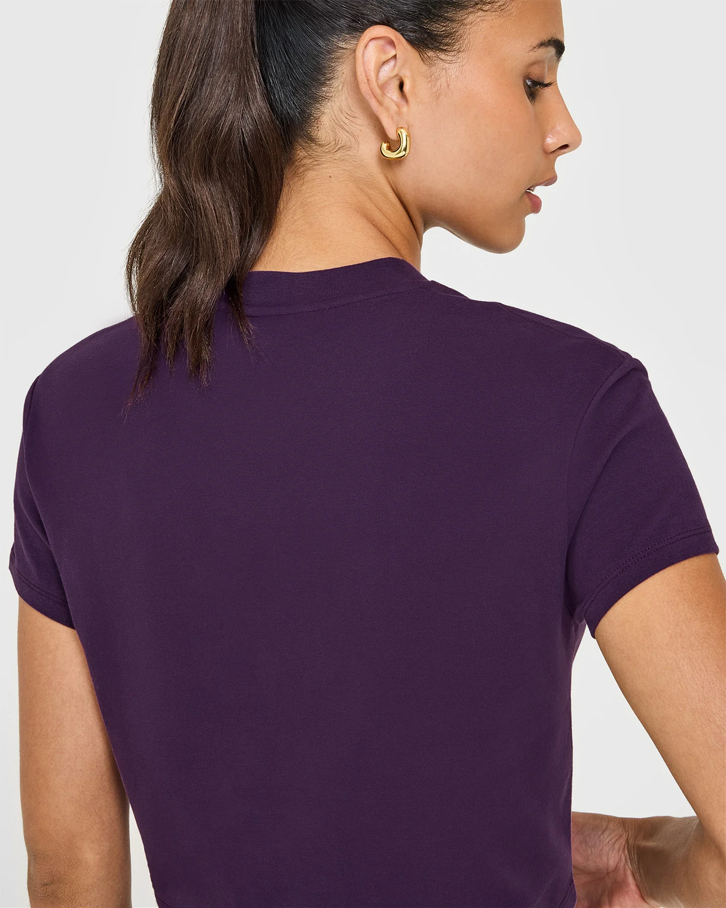 Cotton Relaxed T-Shirt | Blackberry Purple - Image 4