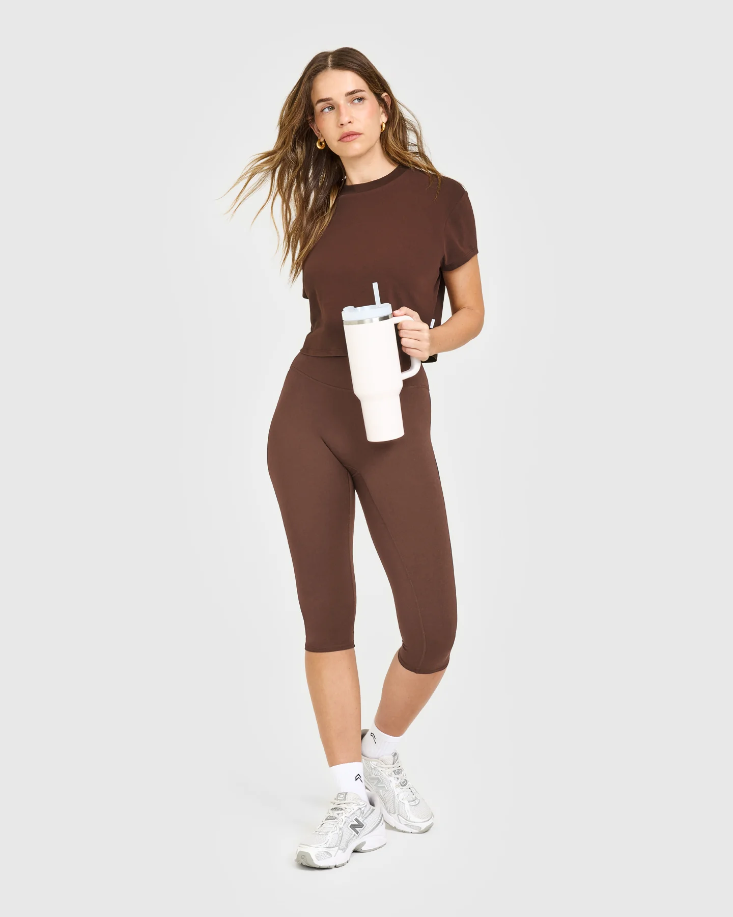 Cotton Relaxed T-Shirt | Copper Brown - Image 3