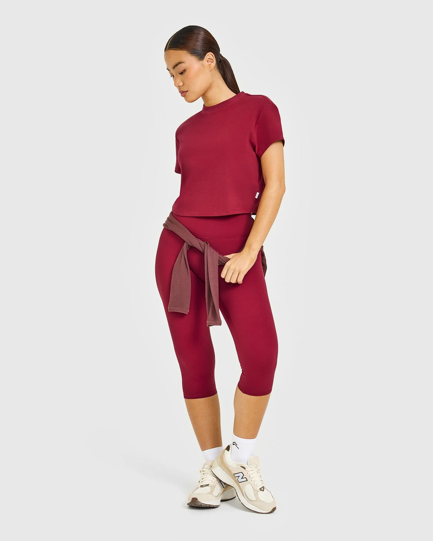 Cotton Relaxed T-Shirt | Crimson Red - Image 3
