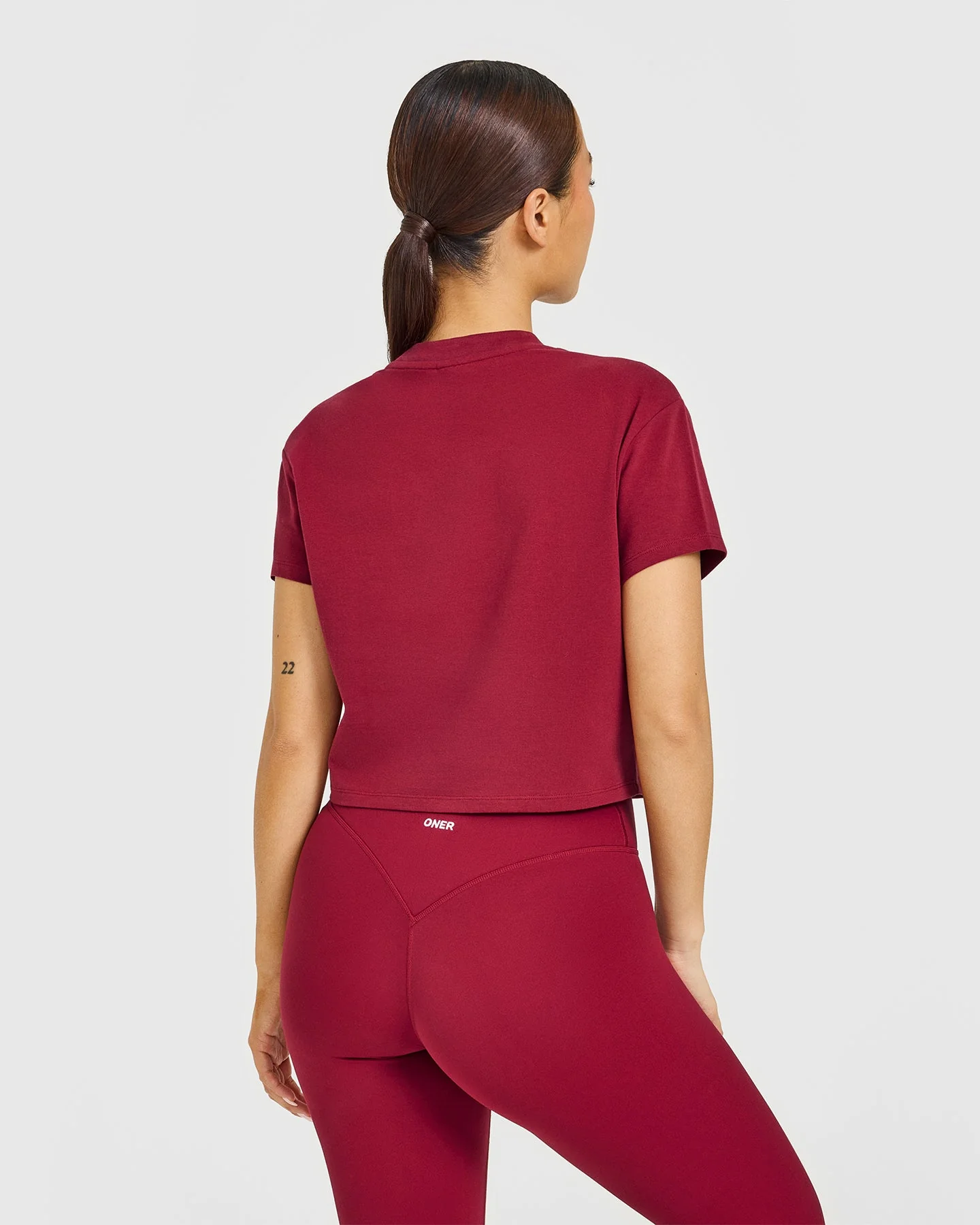 Cotton Relaxed T-Shirt | Crimson Red - Image 4