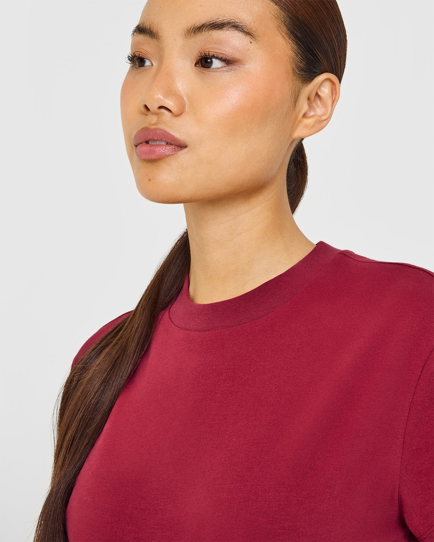 Cotton Relaxed T-Shirt | Crimson Red - Image 5