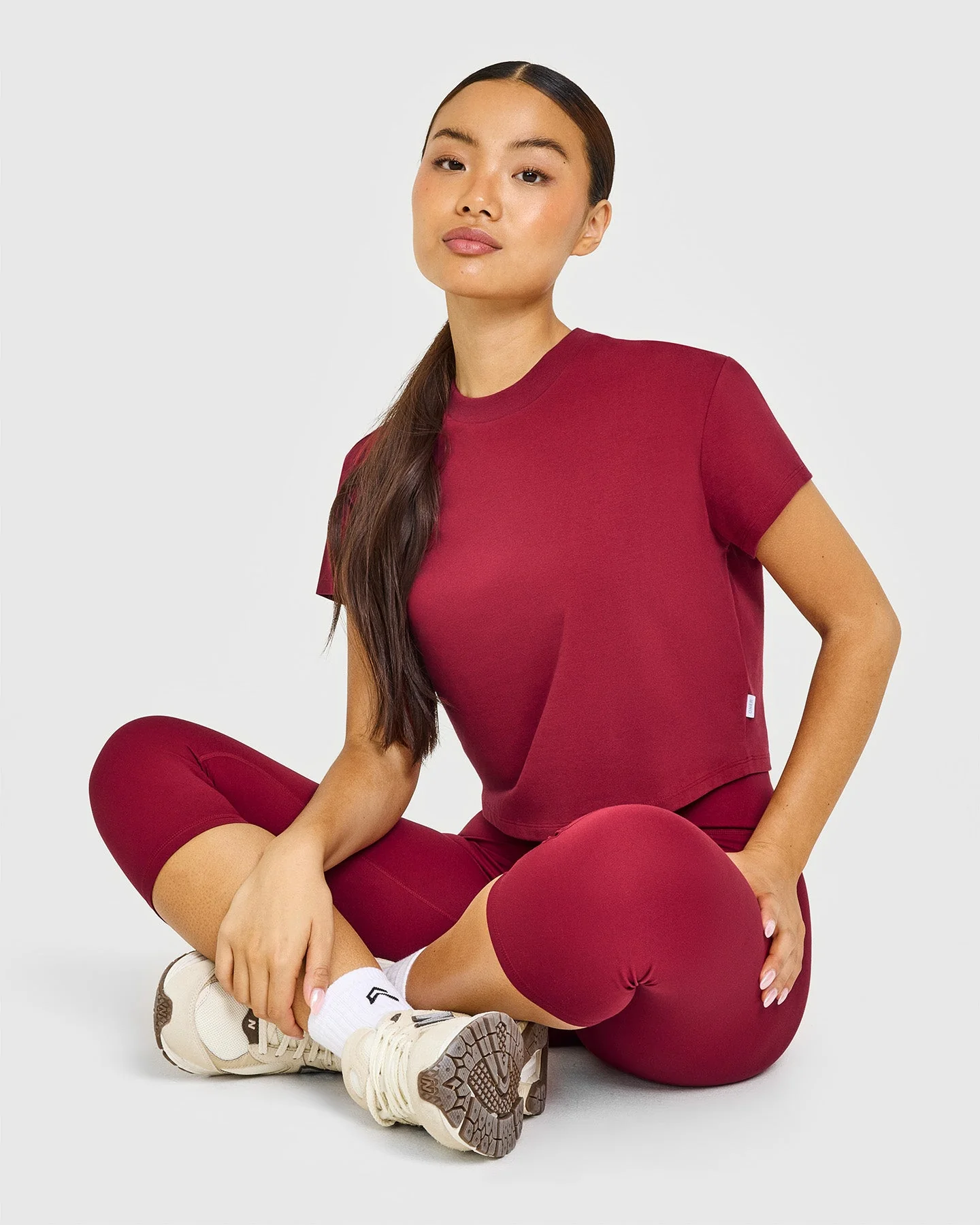 Cotton Relaxed T-Shirt | Crimson Red - Image 6