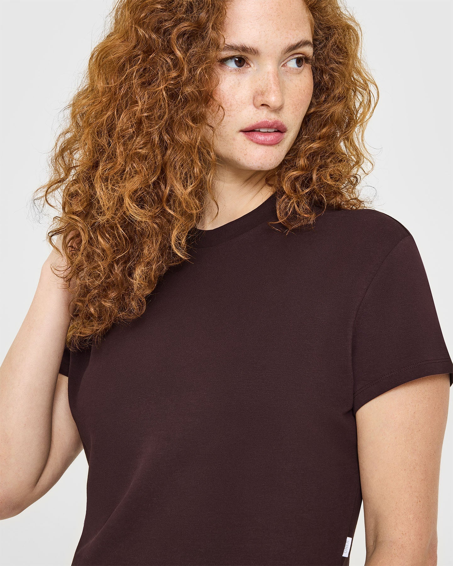 Cotton Relaxed T-Shirt | Plum Brown - Image 5