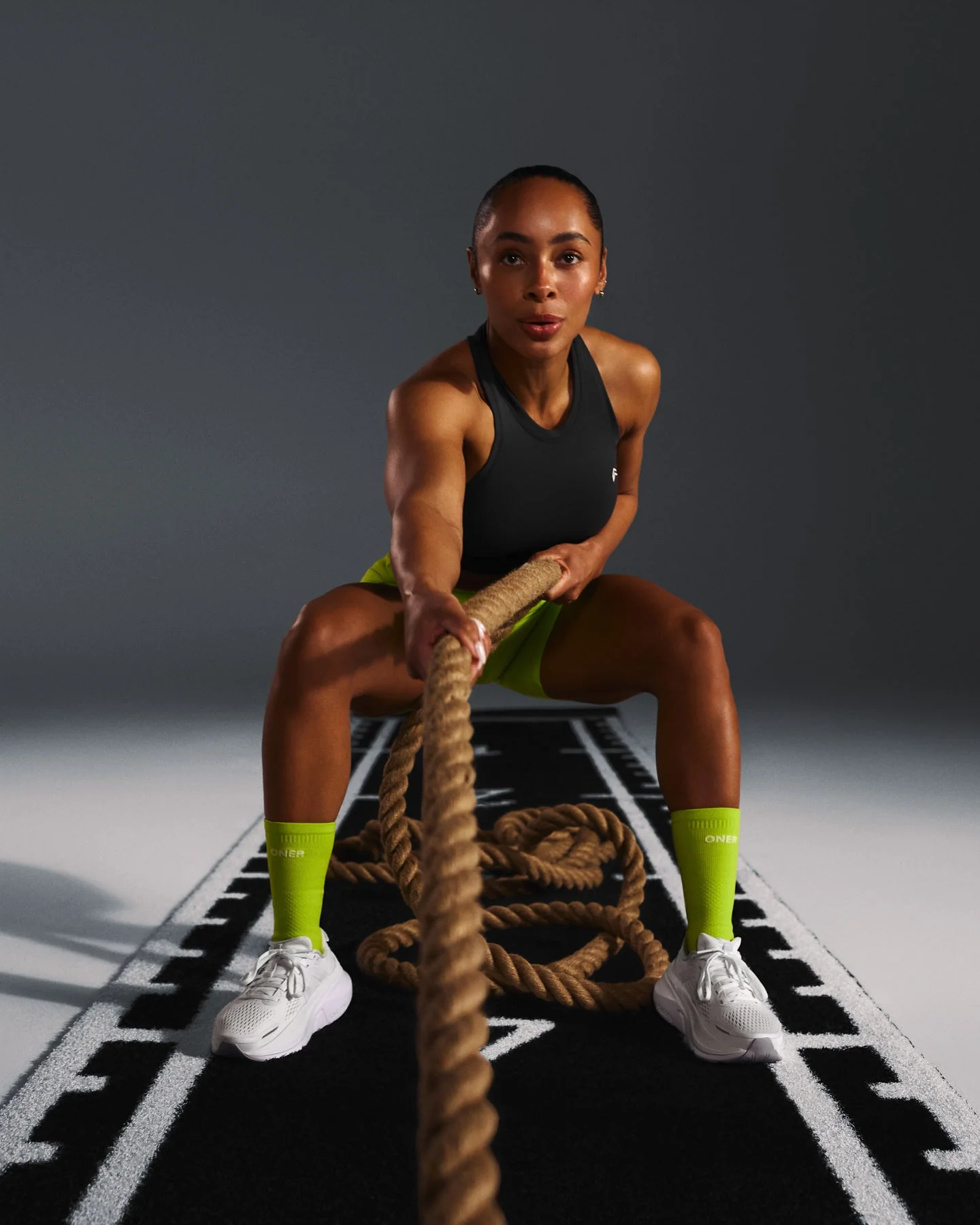 Crew Running Socks 1 Pack | Charged Lime Green - Image 2