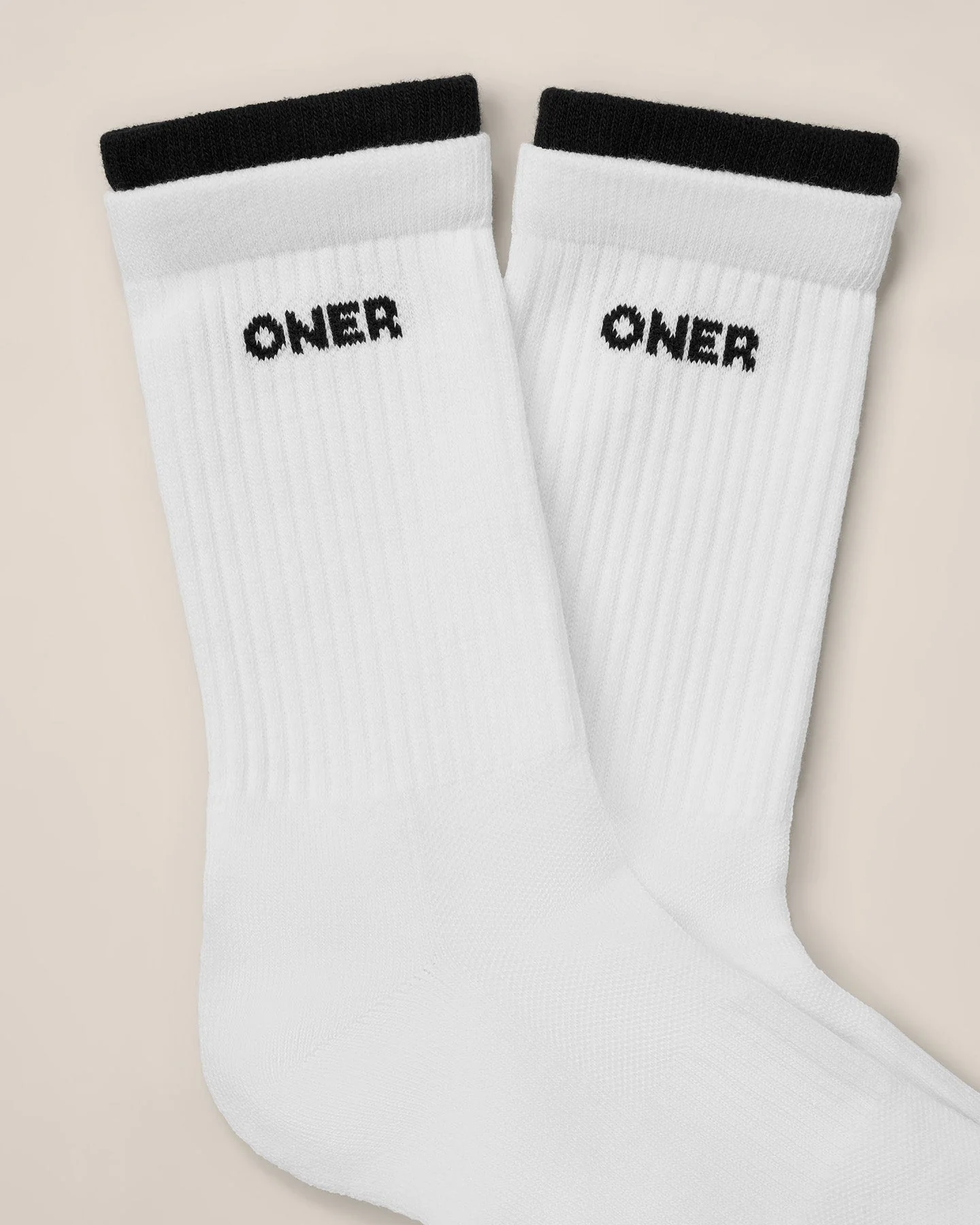 Double Layer Crew Socks 2 Pack | White - Image 6