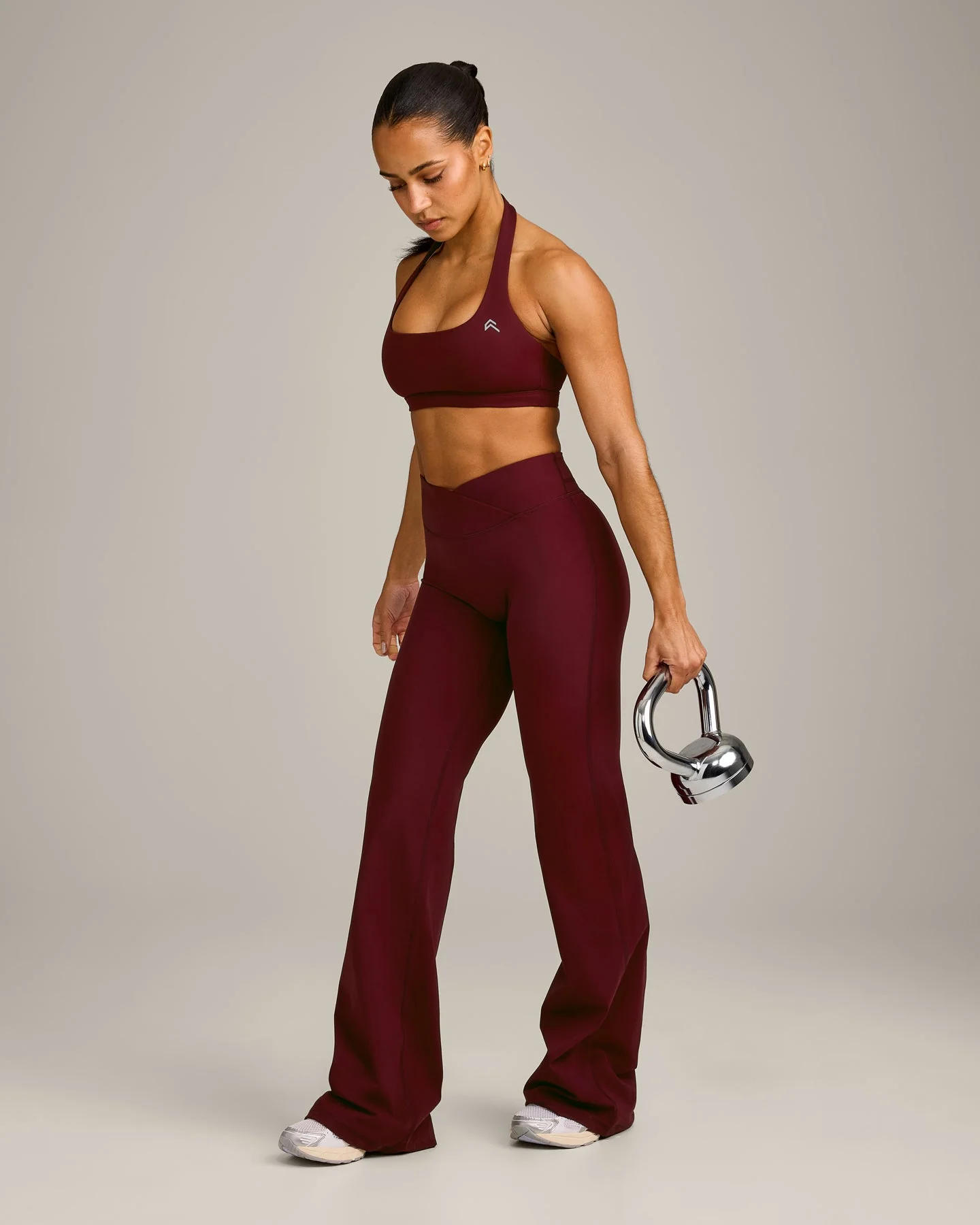 EasyLift™ Halter Bralette with Grey Logo | Rosewood - Image 3