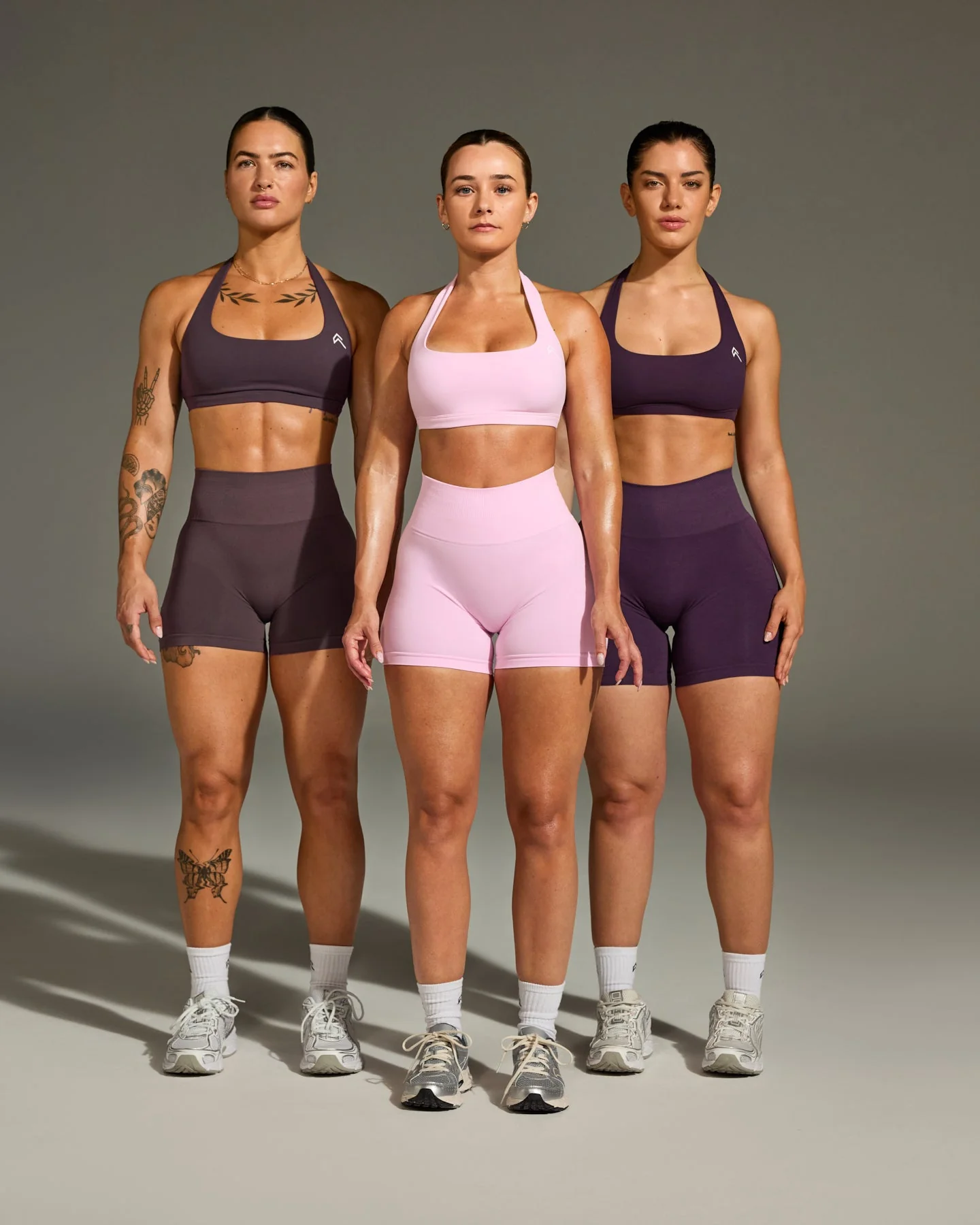EasyLift™ Halter Bralette with White Logo | Chalk Pink - Image 2