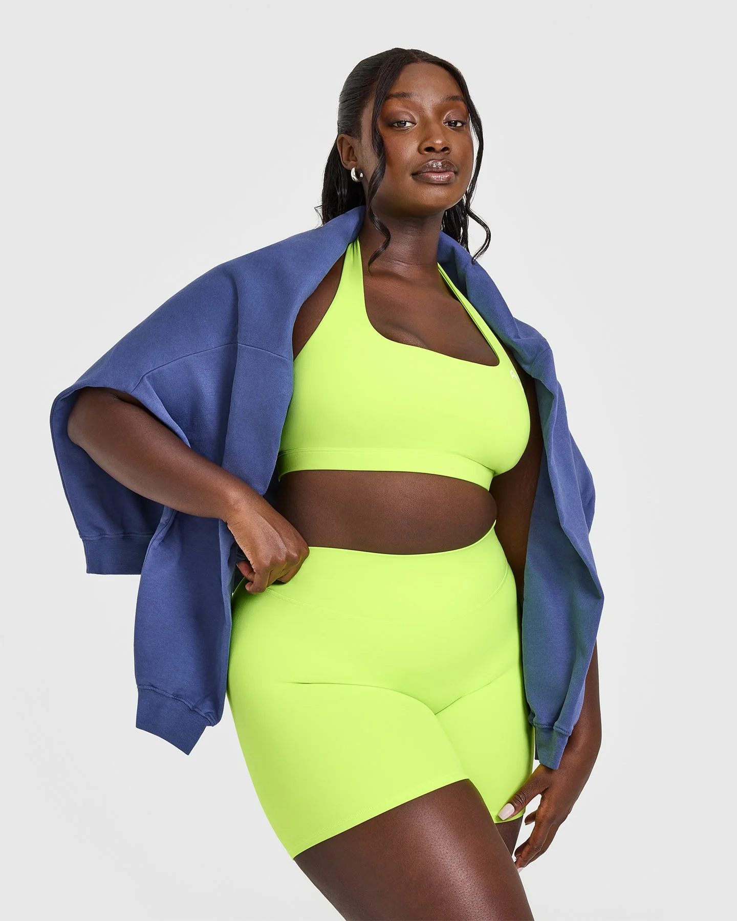 EasyLift™ Halter Bralette with White Logo | Citrus Green - Image 6