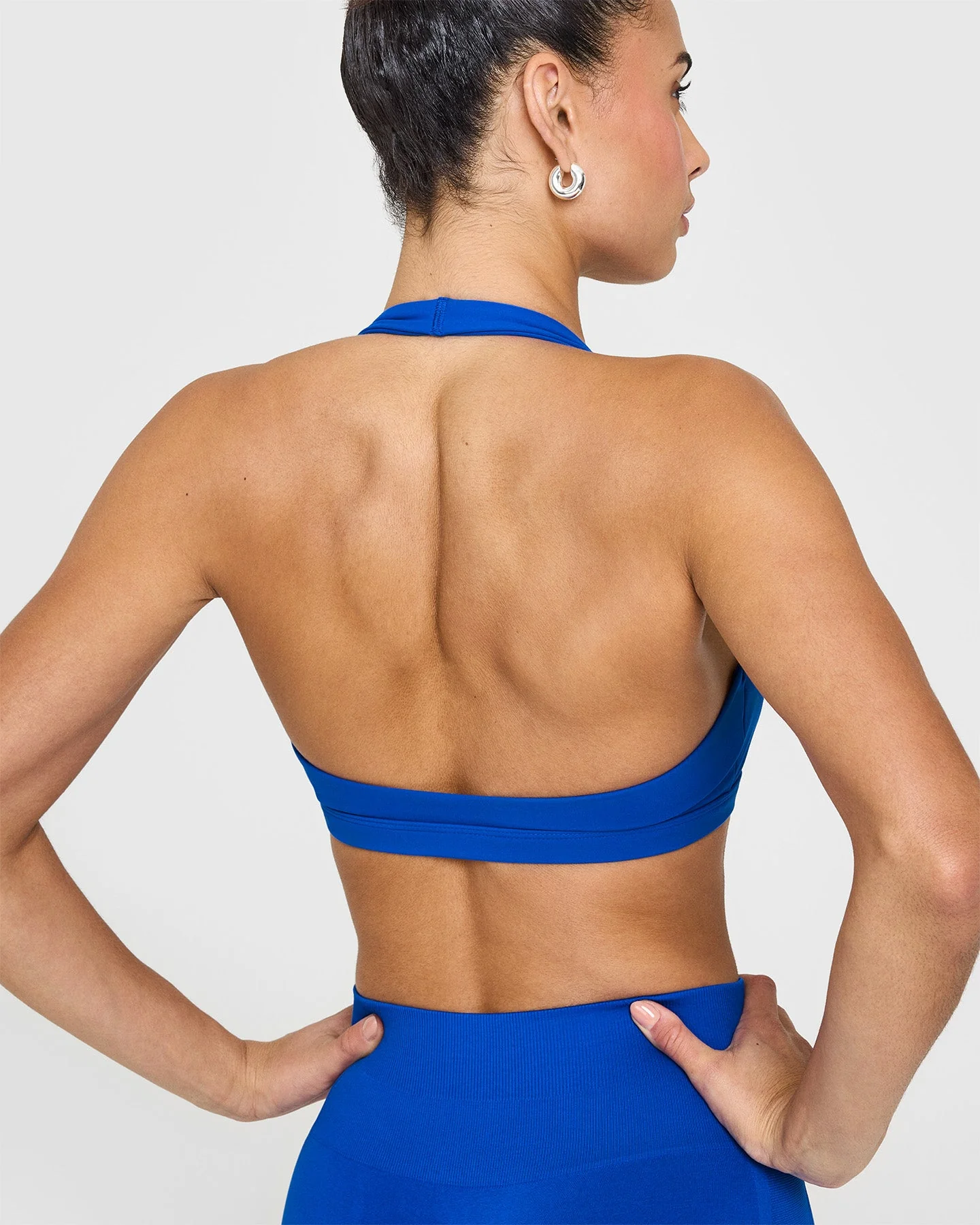 EasyLift™ Halter Bralette with White Logo | Cobalt Blue - Image 5