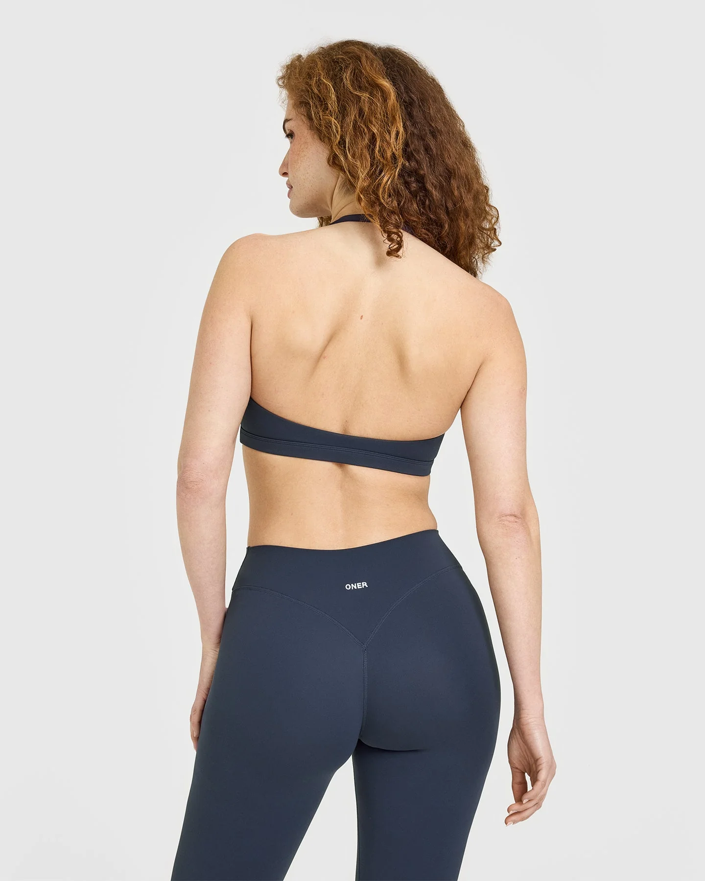 EasyLift™ Halter Bralette with White Logo | True Blue - Image 4