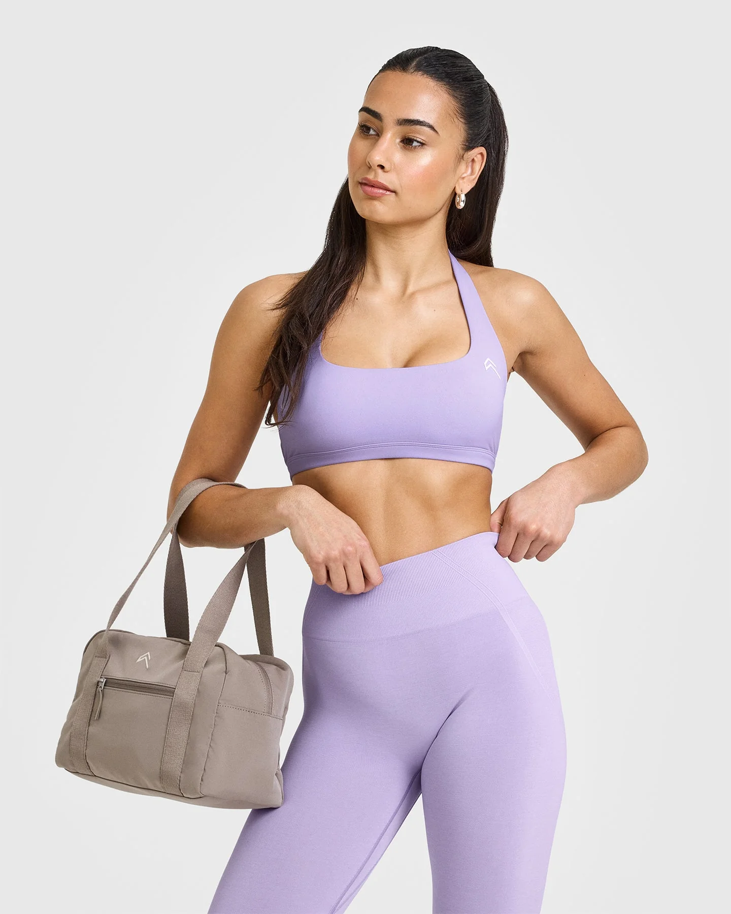 EasyLift™ Halter Bralette with White Logo | Wisteria Purple - Image 6