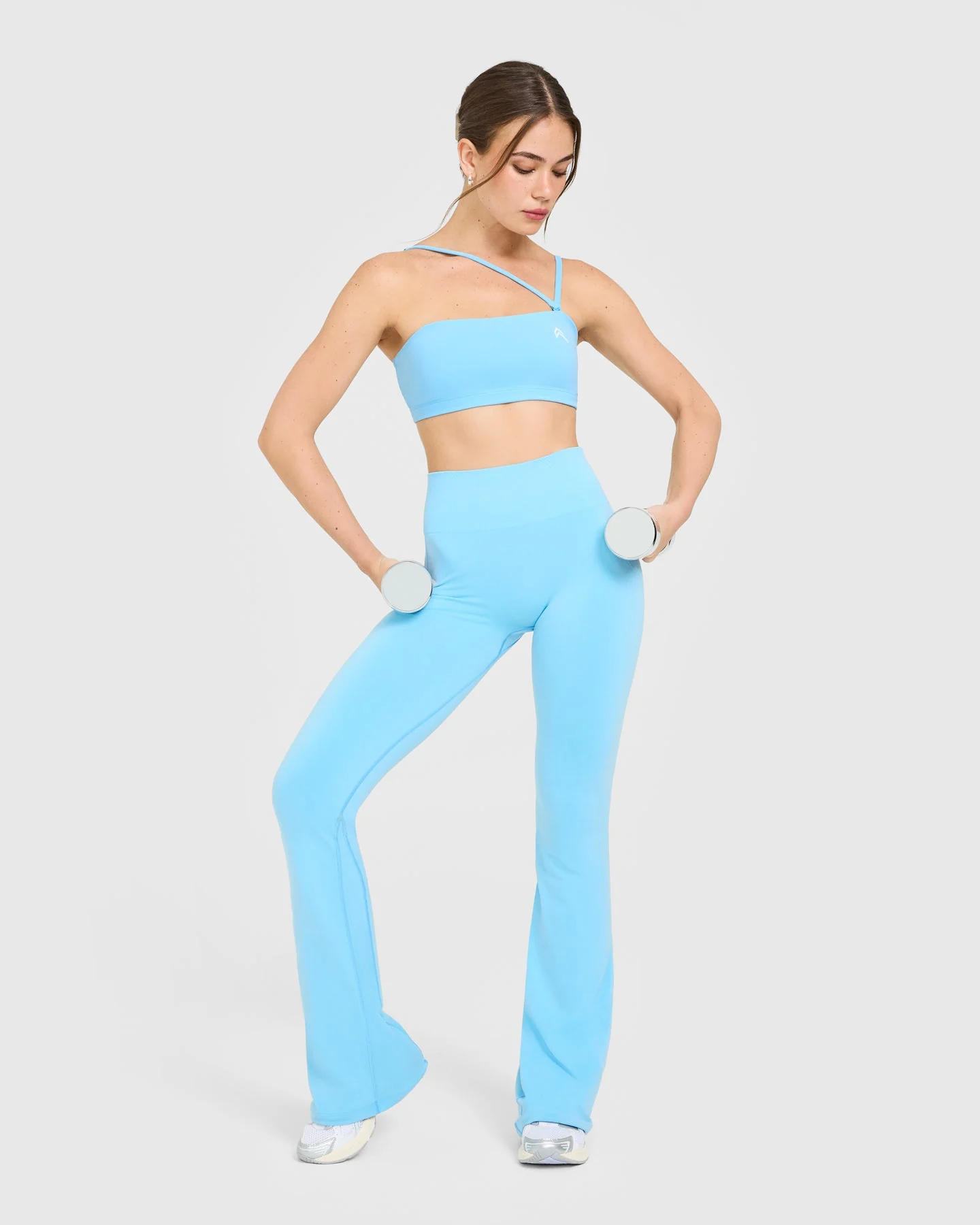 EasyLift™ Multi Way Bandeau Bralette with White Logo | Arctic Blue - Image 3