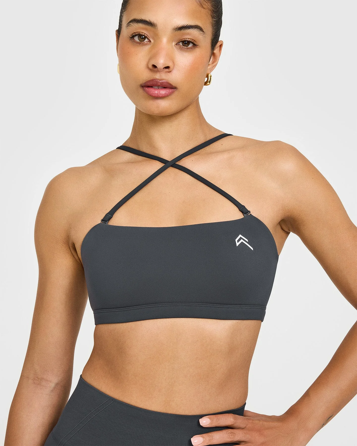 EasyLift™ Multi Way Bandeau Bralette with White Logo | Coal - Image 5