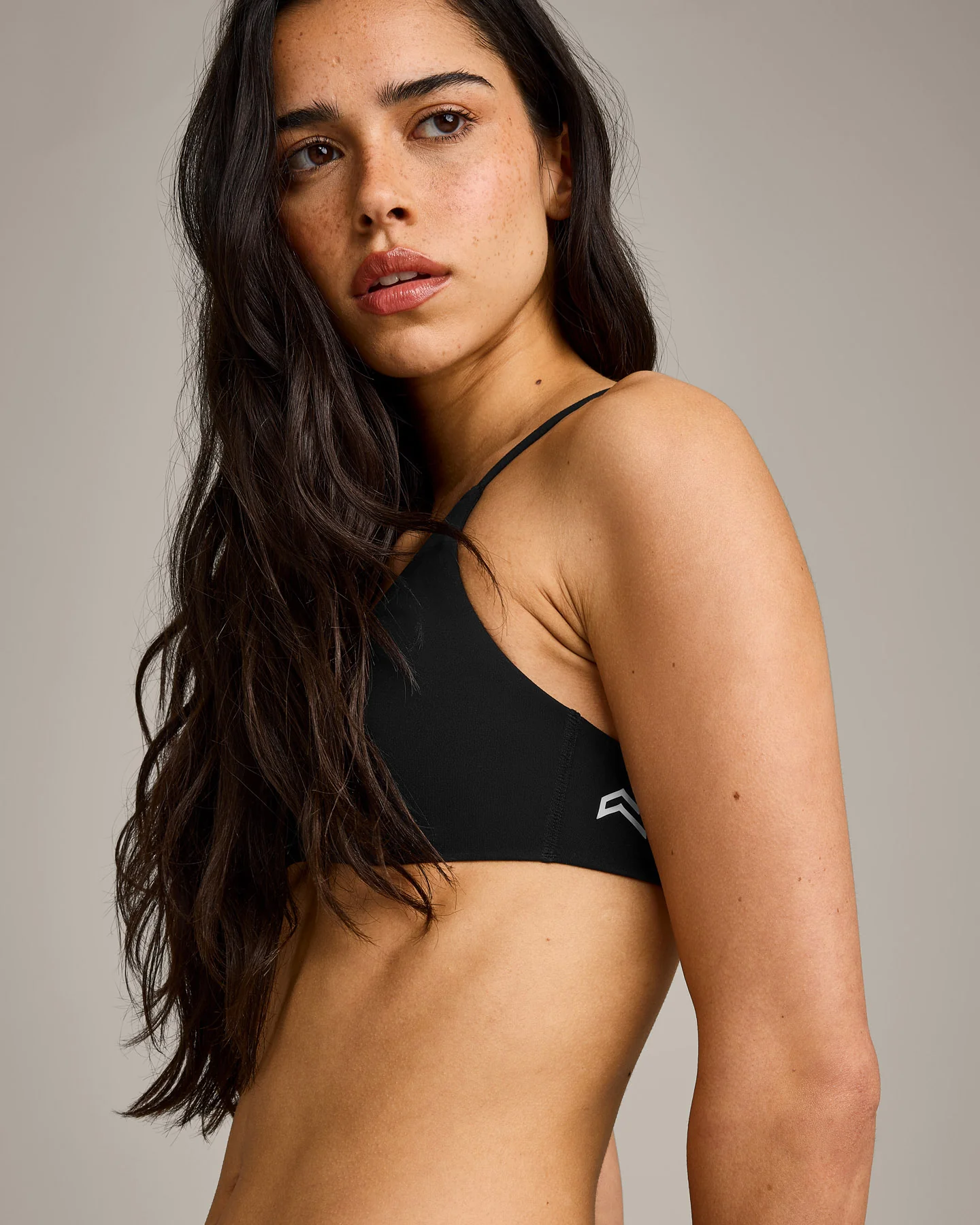 EasyLift™ Ultra Minimal Bralette with Grey Logo | Black - Image 4