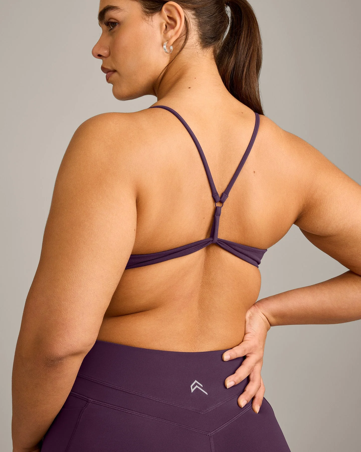 EasyLift™ Ultra Minimal Bralette with Grey Logo | Blackberry Purple - Image 5