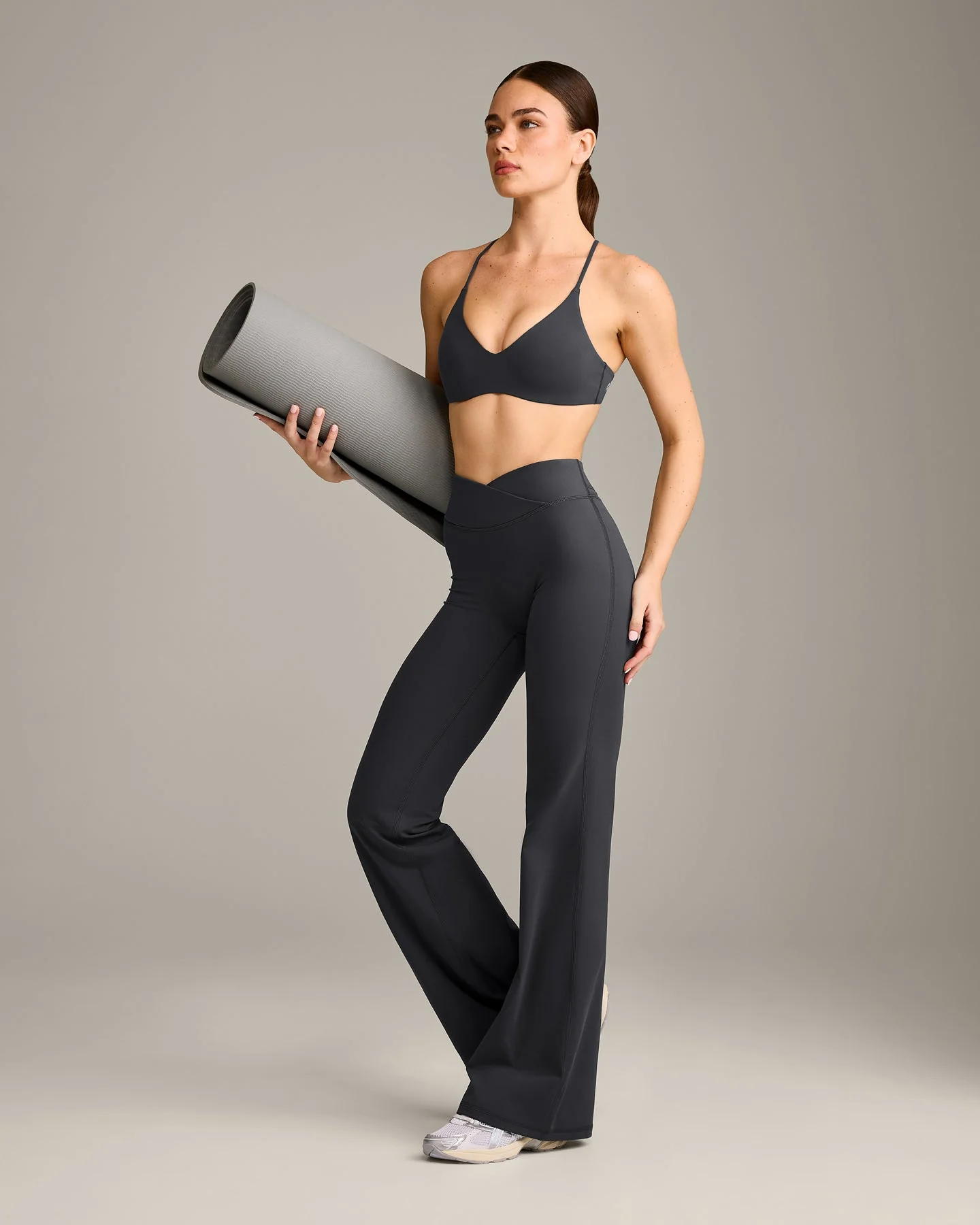 EasyLift™ Ultra Minimal Bralette with Grey Logo | Coal - Image 3