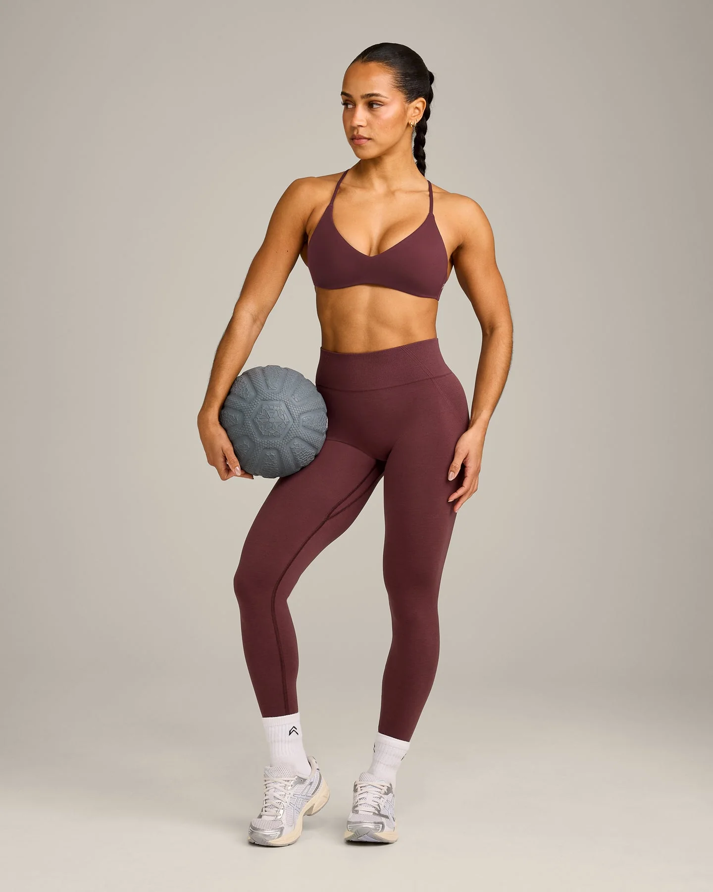 EasyLift™ Ultra Minimal Bralette with Grey Logo | Velvet Mocha - Image 3