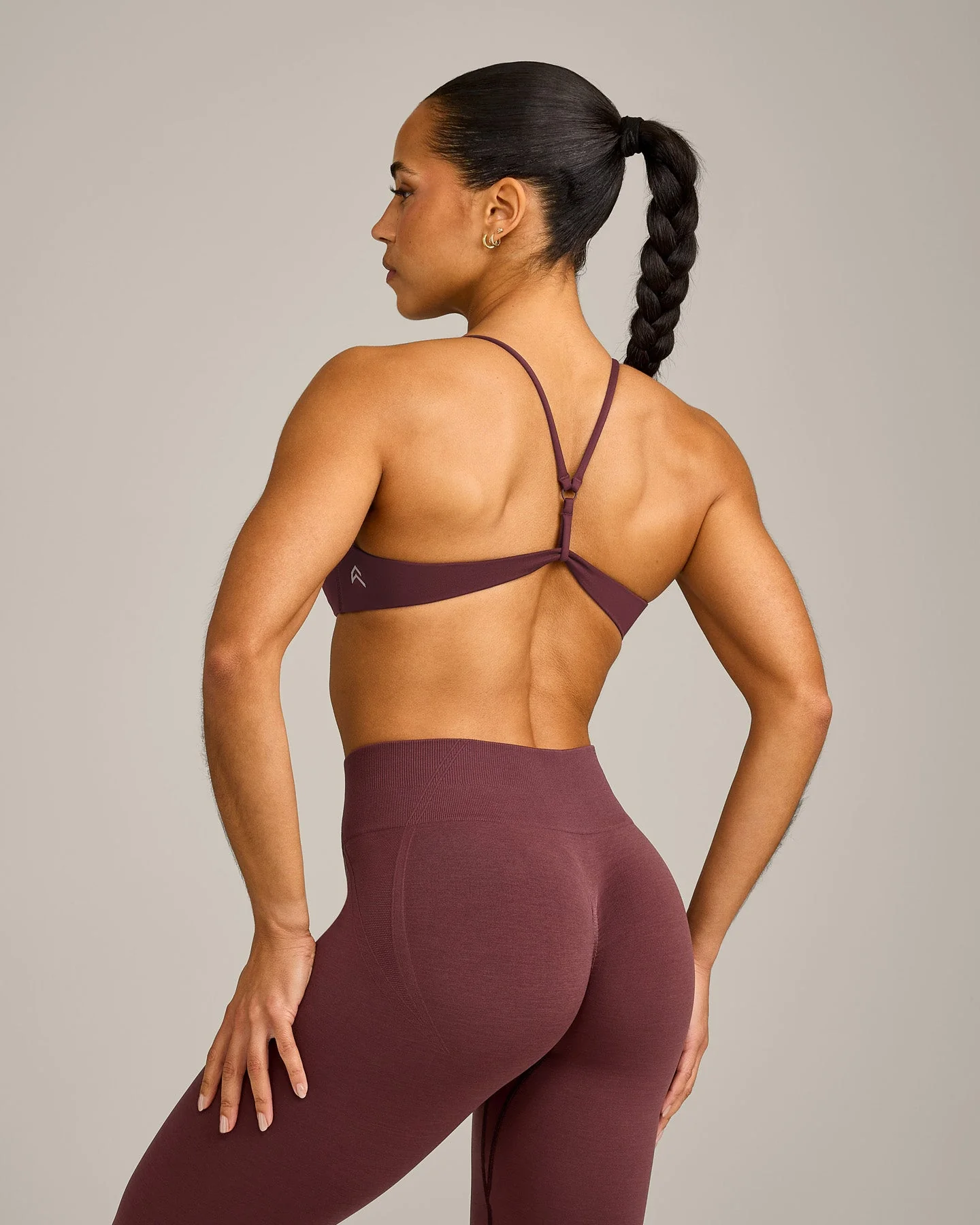 EasyLift™ Ultra Minimal Bralette with Grey Logo | Velvet Mocha - Image 6