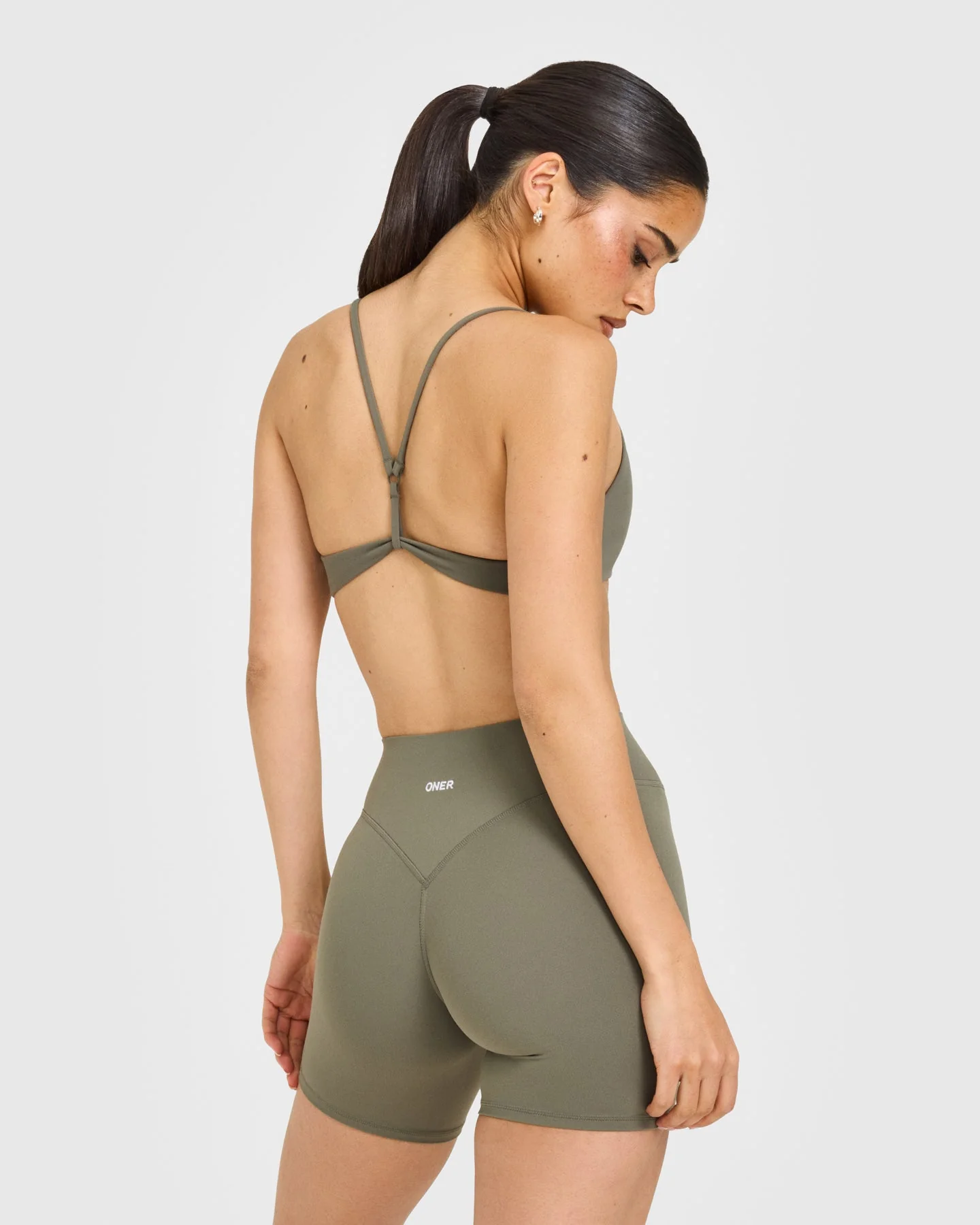 EasyLift™ Ultra Minimal Bralette with White Logo | Alpine Green - Image 6