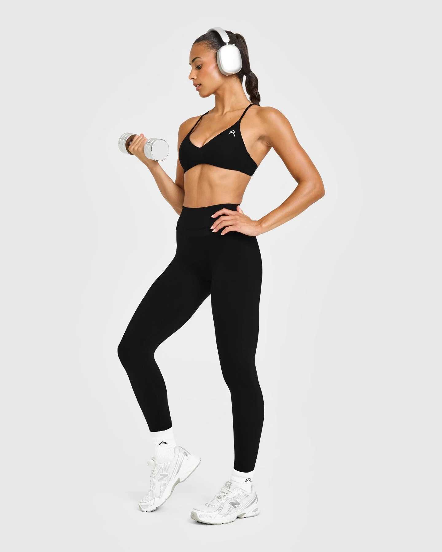 EasyLift™ Ultra Minimal Bralette with White Logo | Black - Image 3