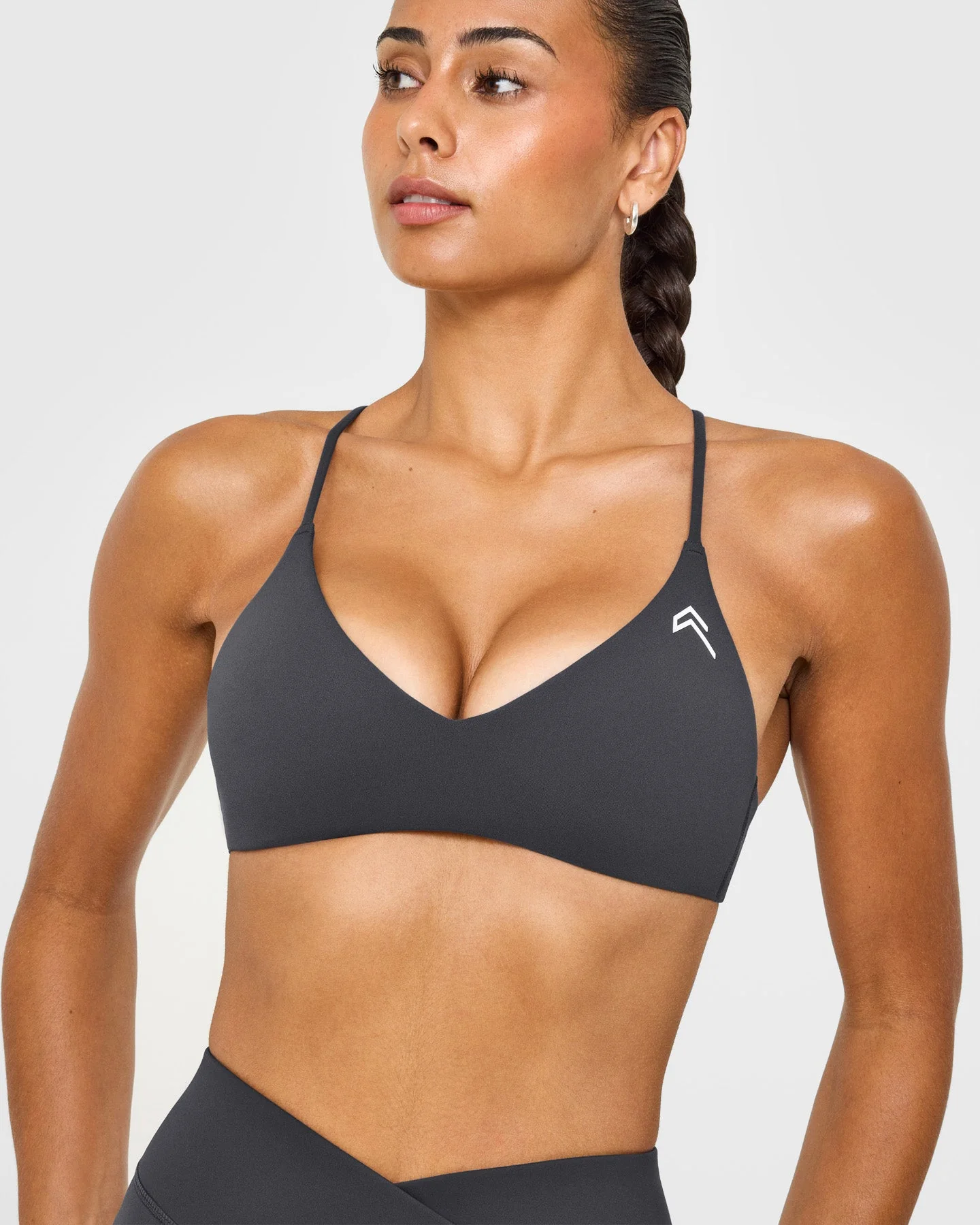 EasyLift™ Ultra Minimal Bralette with White Logo | Coal - Image 5