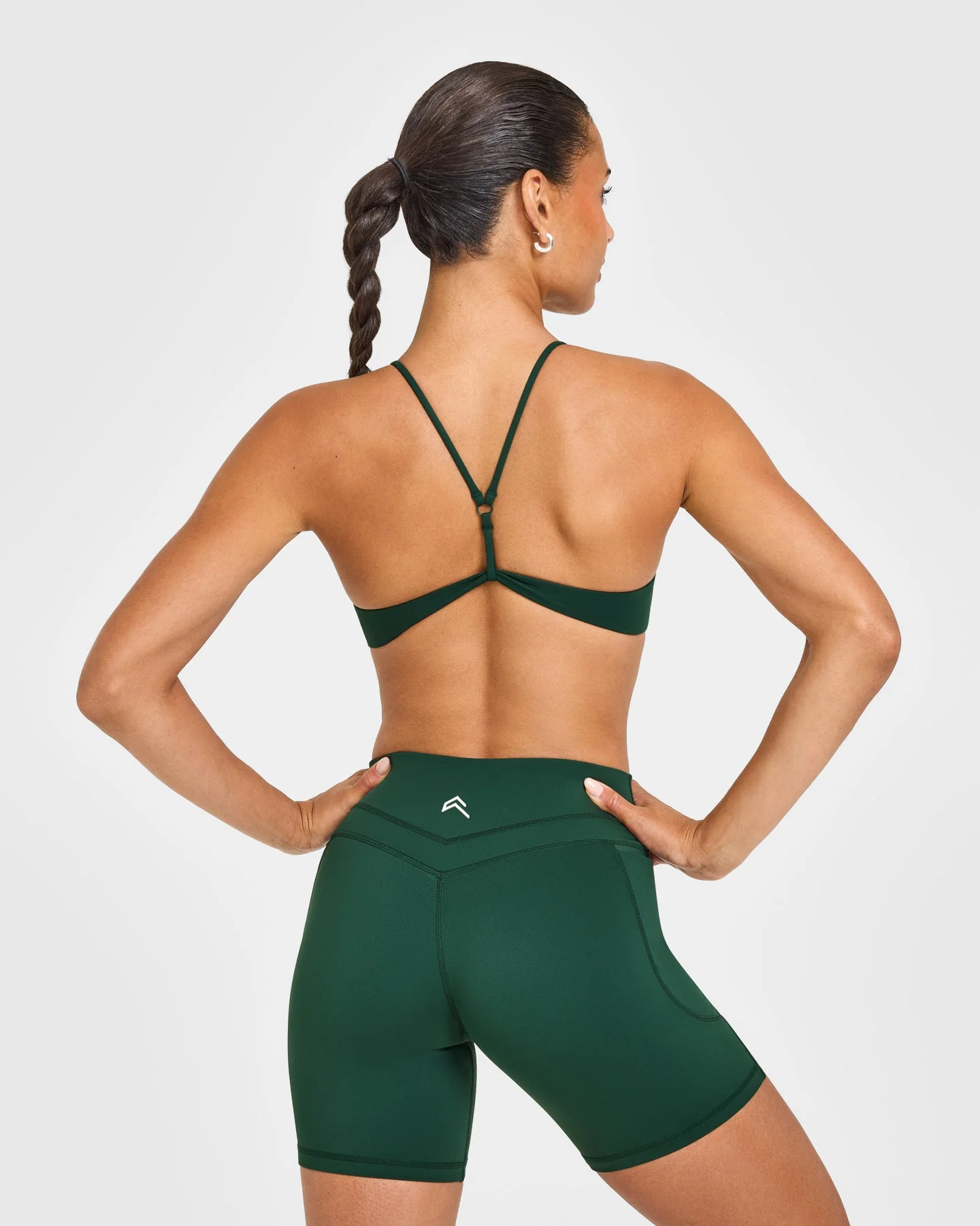 EasyLift™ Ultra Minimal Bralette with White Logo | Racing Green - Image 5