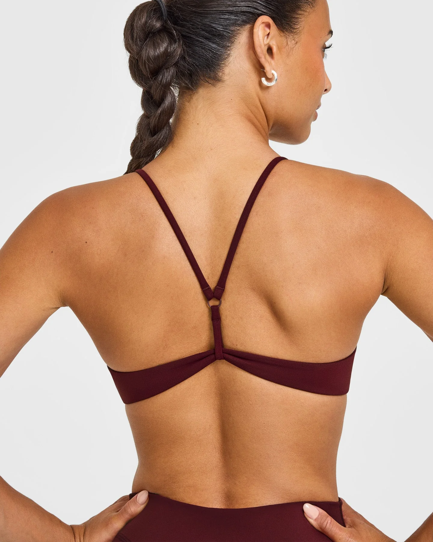 EasyLift™ Ultra Minimal Bralette with White Logo | Rosewood - Image 2