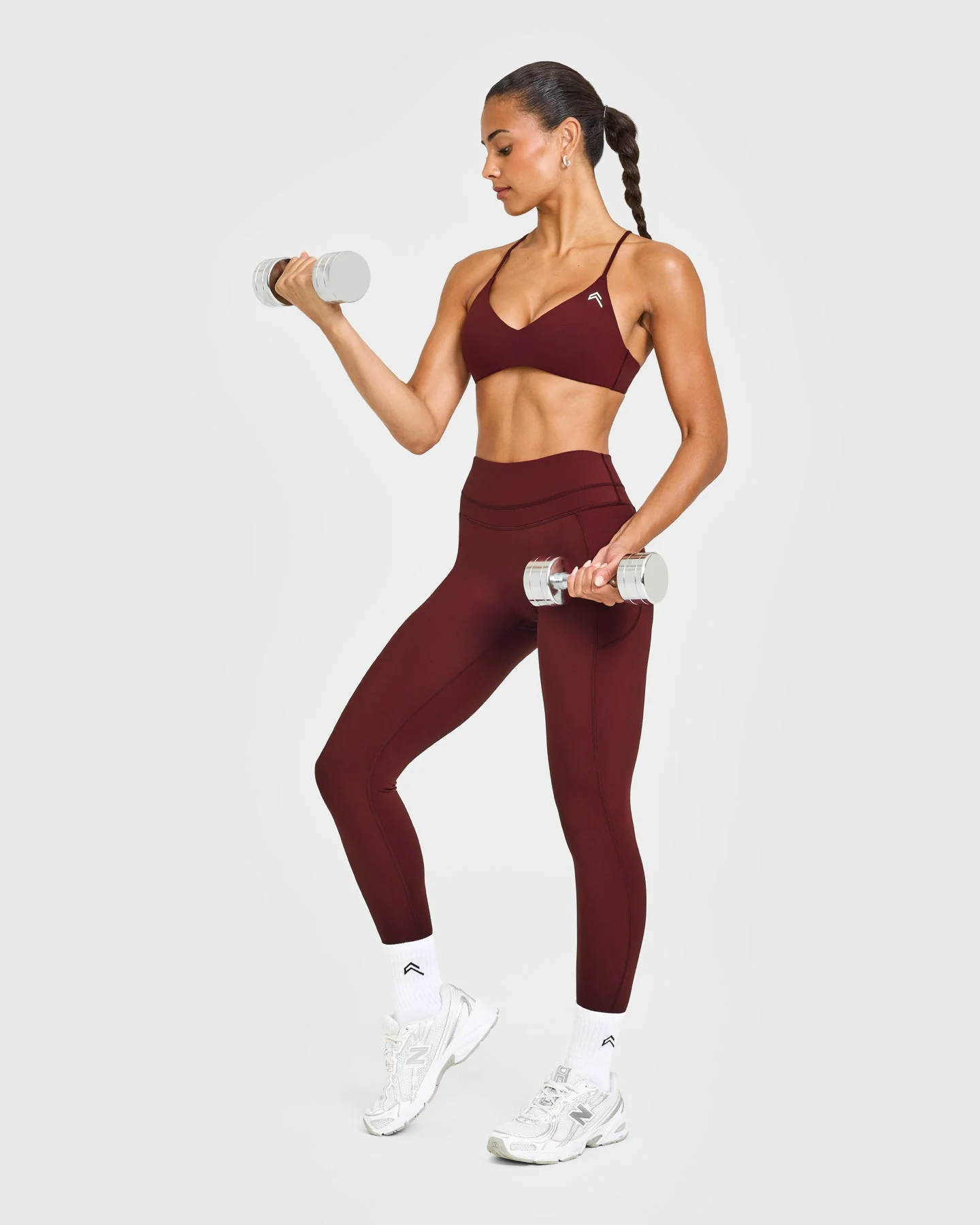 EasyLift™ Ultra Minimal Bralette with White Logo | Rosewood - Image 3