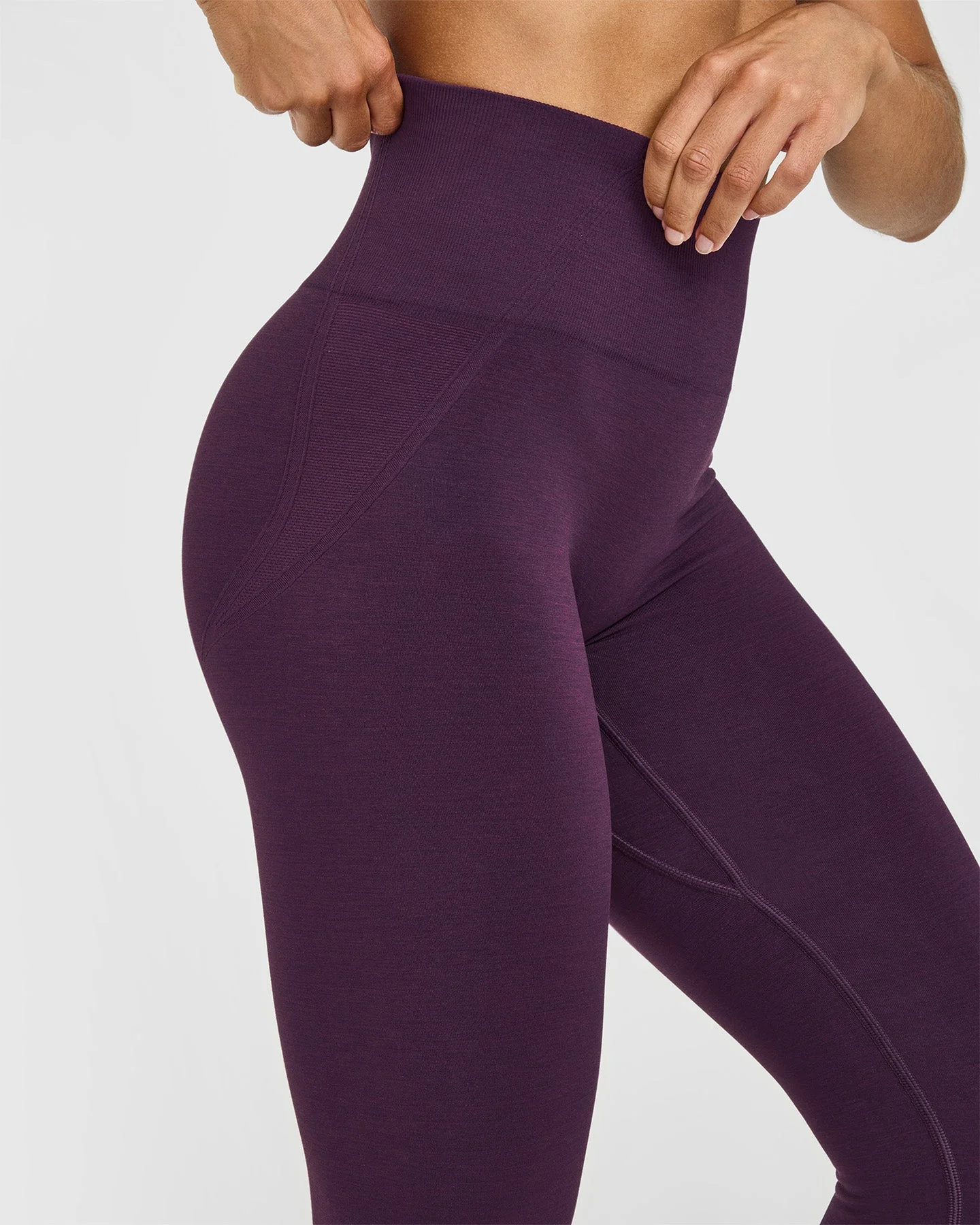 EffortlessLift™ Seamless Leggings with White Logo | Blackberry Purple - Image 5