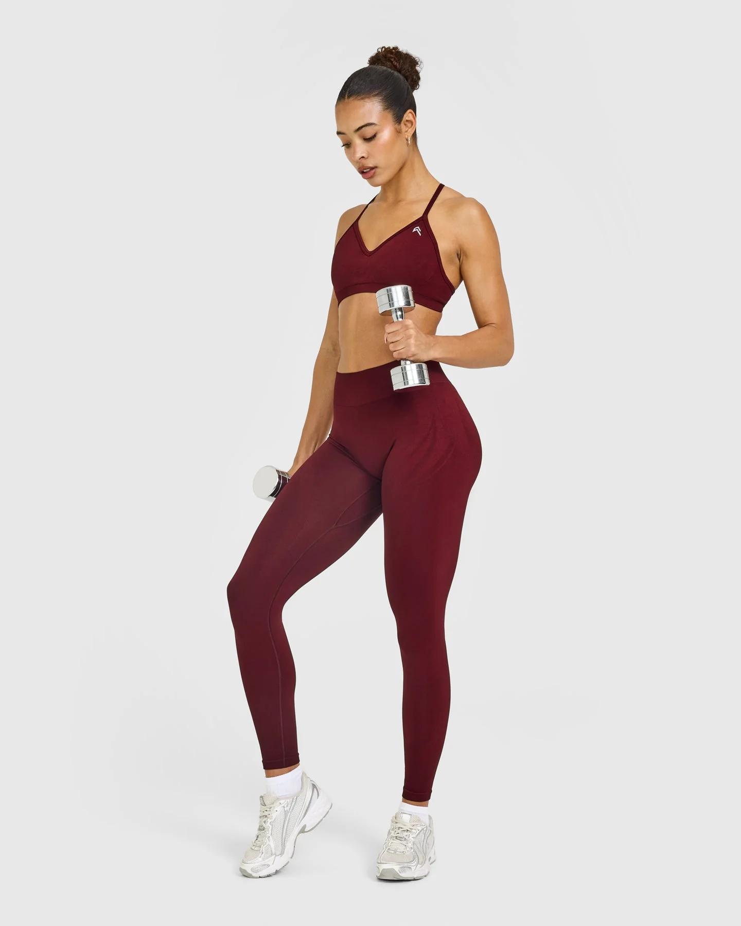 EnhanceLift™ Seamless Leggings with White Logo | Rosewood - Image 3