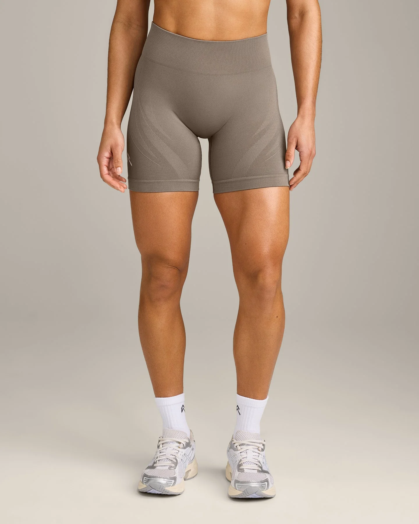 EnhanceLift™ Seamless Shorts with Grey Logo | Warm Minky - Image 6