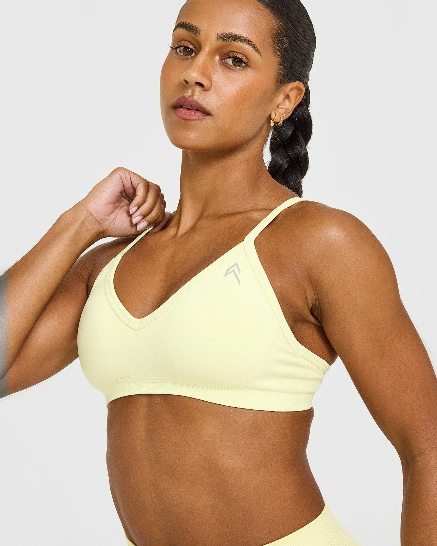 EnhanceLift™ Seamless Strappy Sports Bra | Pastel Yellow - Image 5