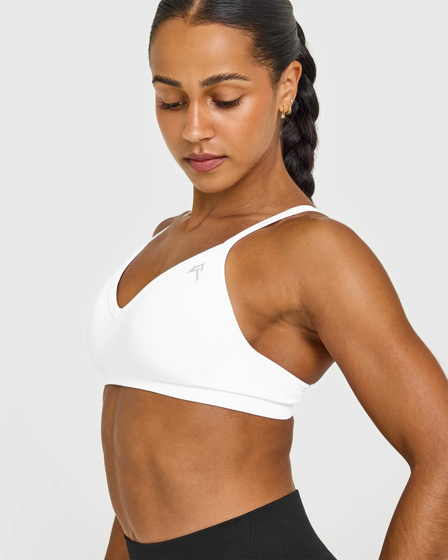 EnhanceLift™ Seamless Strappy Sports Bra | White - Image 5