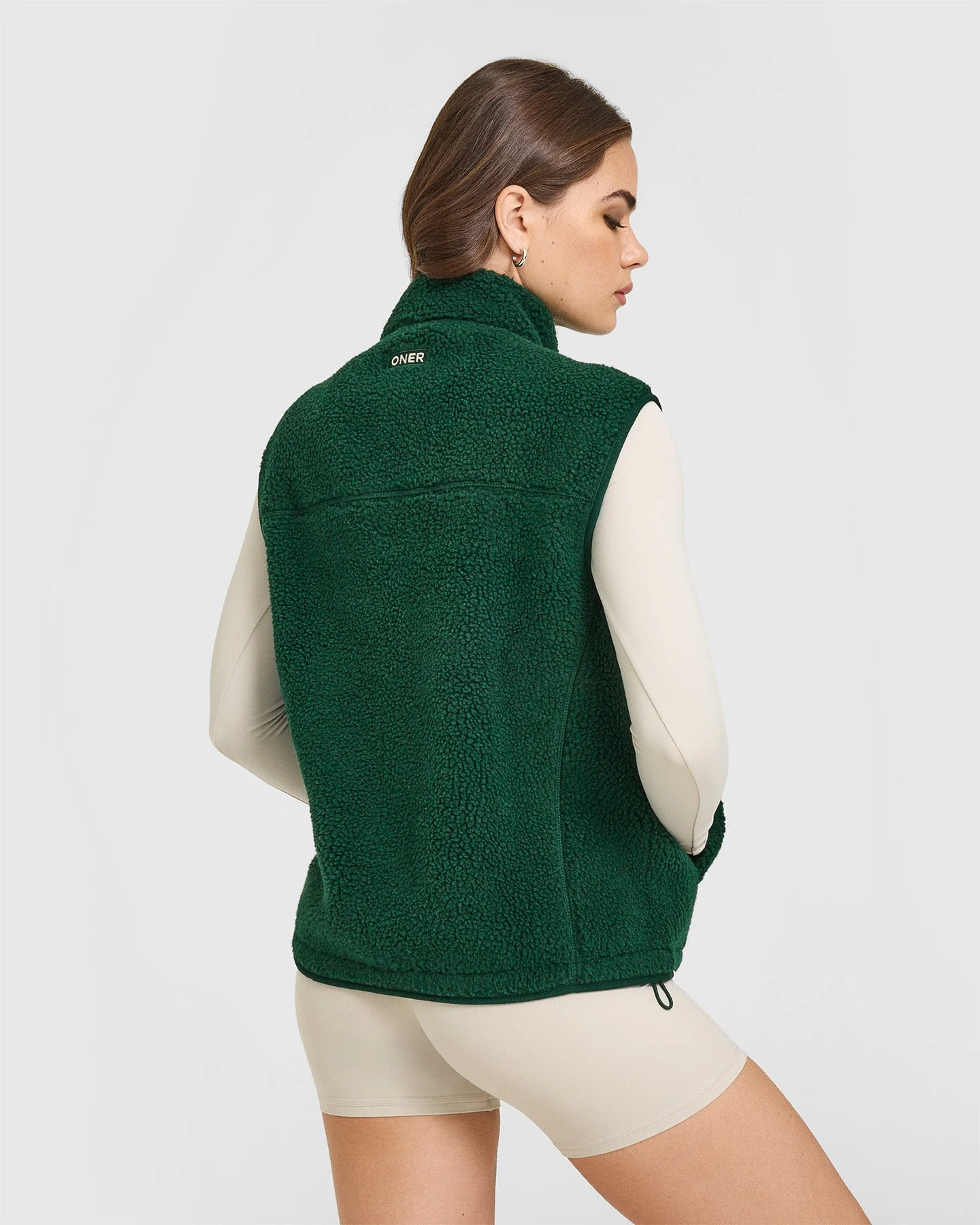 Fleece Gilet with Chest Pocket | Racing Green - Image 2