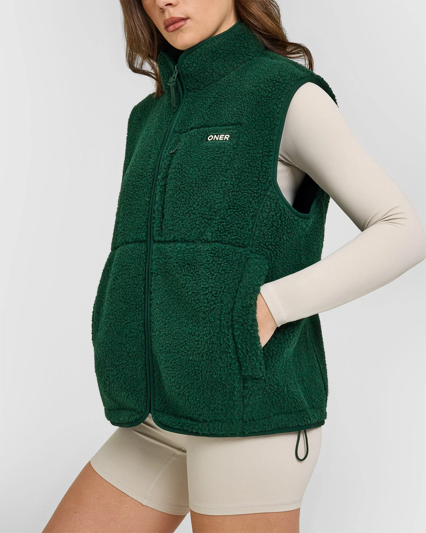 Fleece Gilet with Chest Pocket | Racing Green - Image 6