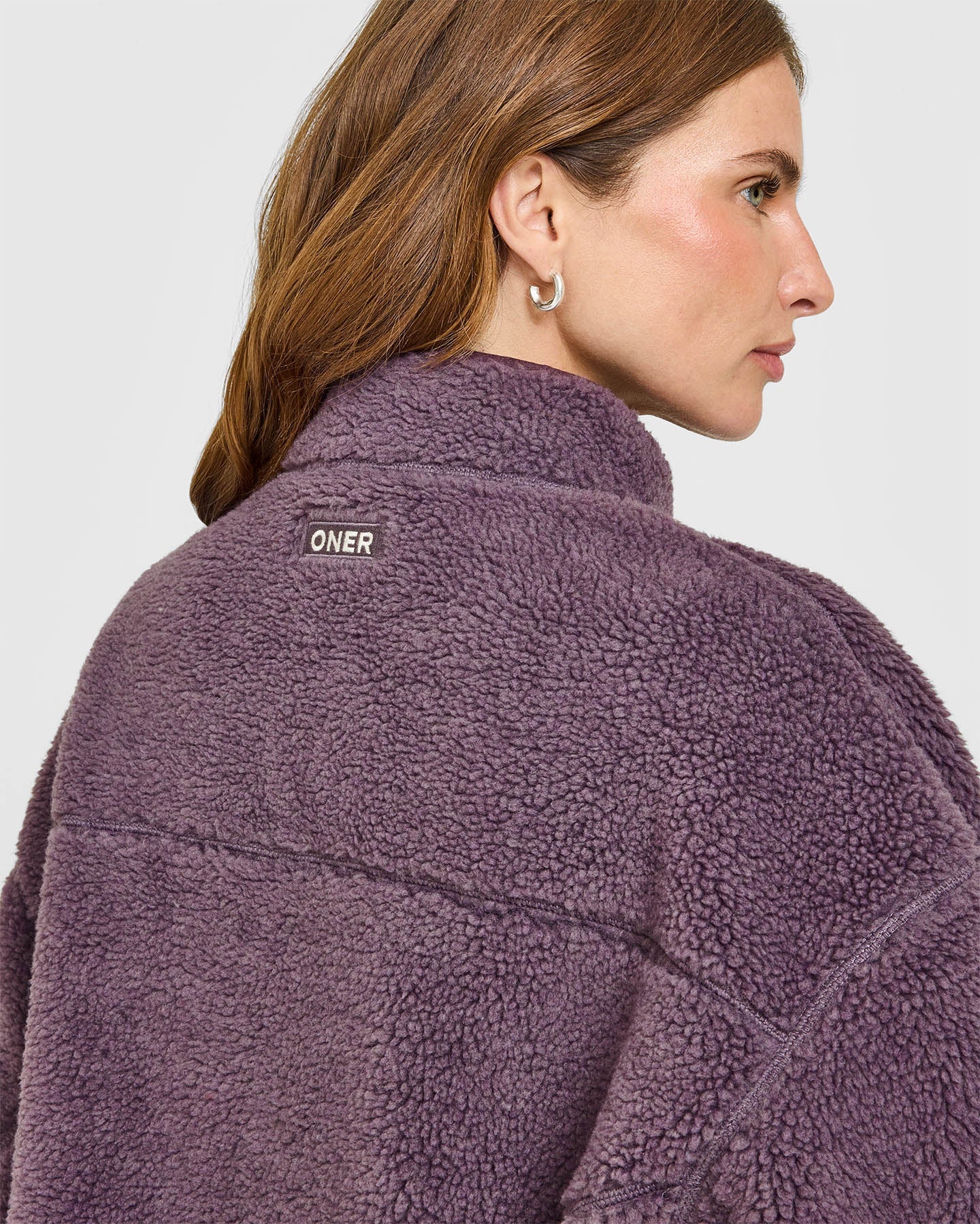 Fleece Jacket with Chest Pocket | Vintage Purple - Image 4