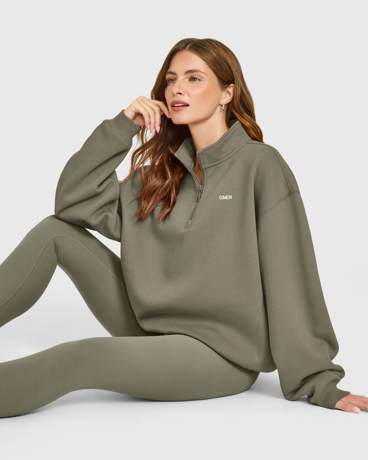 Foundations 1/4 Zip Sweatshirt | Alpine Green - Image 6